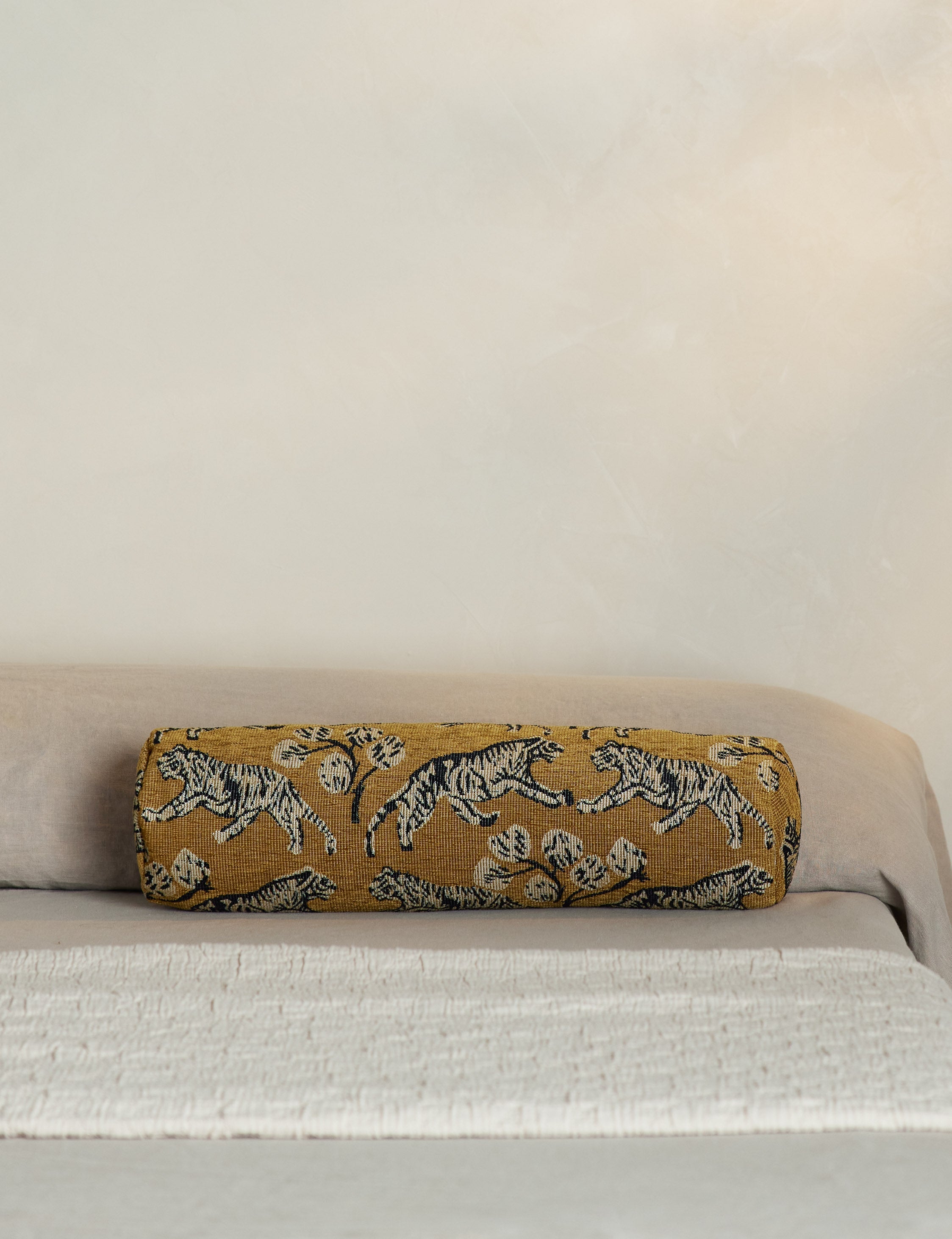 Lulu and Georgia - Tiger Jacquard Bolster Pillow by Sarah Sherman Samuel