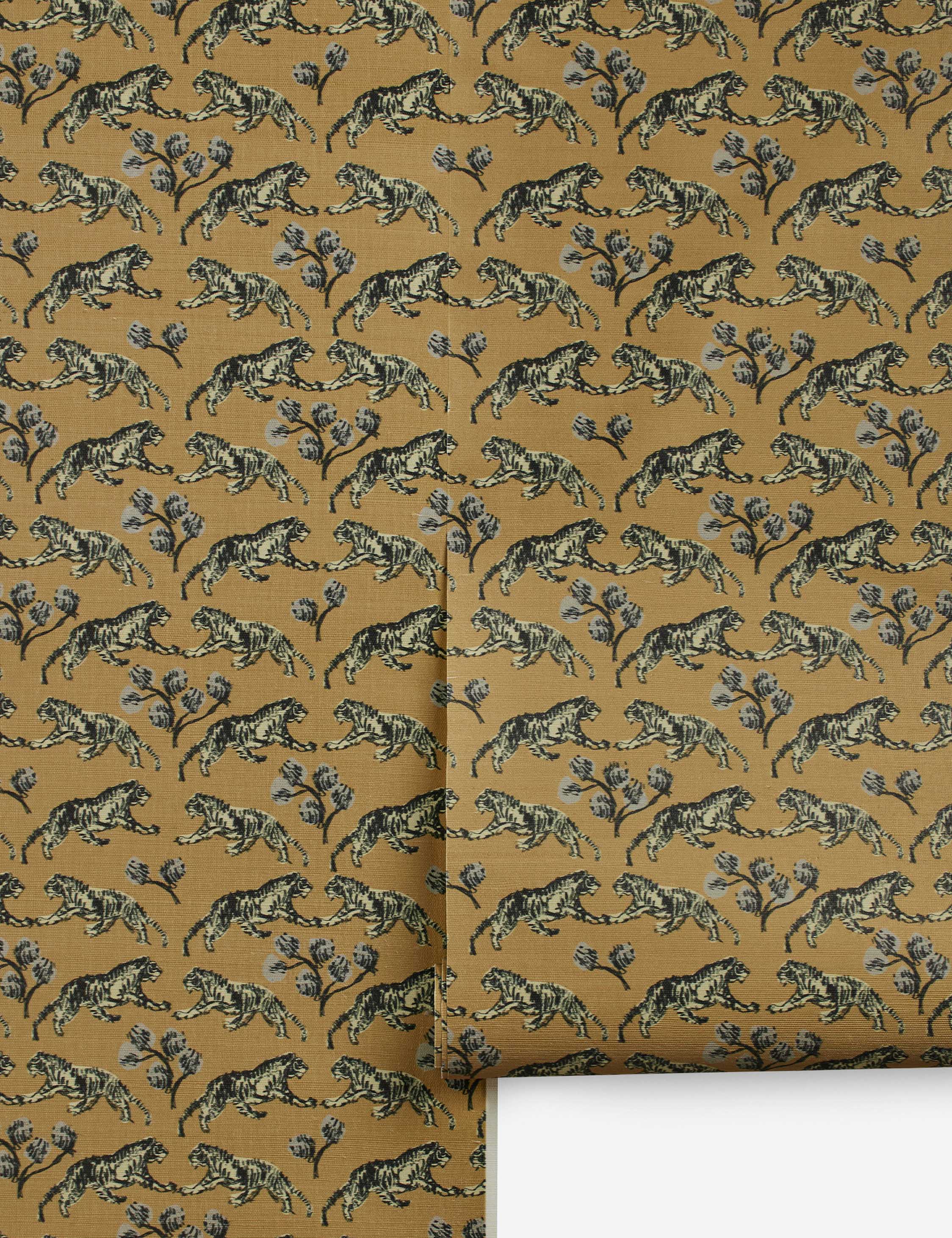 Lulu and Georgia - Tiger Grasscloth Wallpaper by Sarah Sherman Samuel