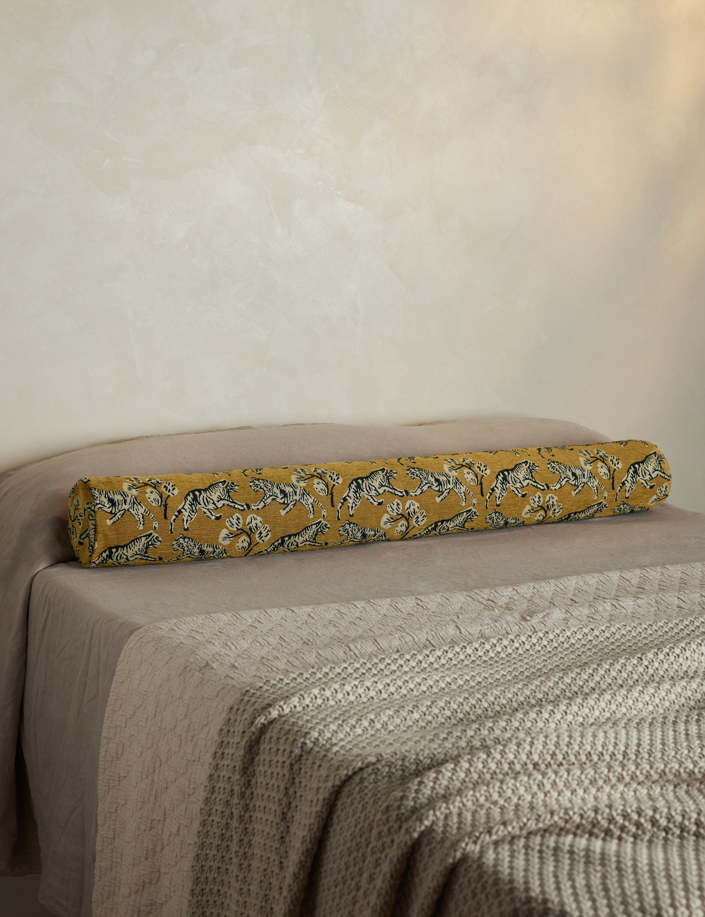 Lulu and Georgia - Tiger Jacquard Long Bolster Pillow by Sarah Sherman Samuel