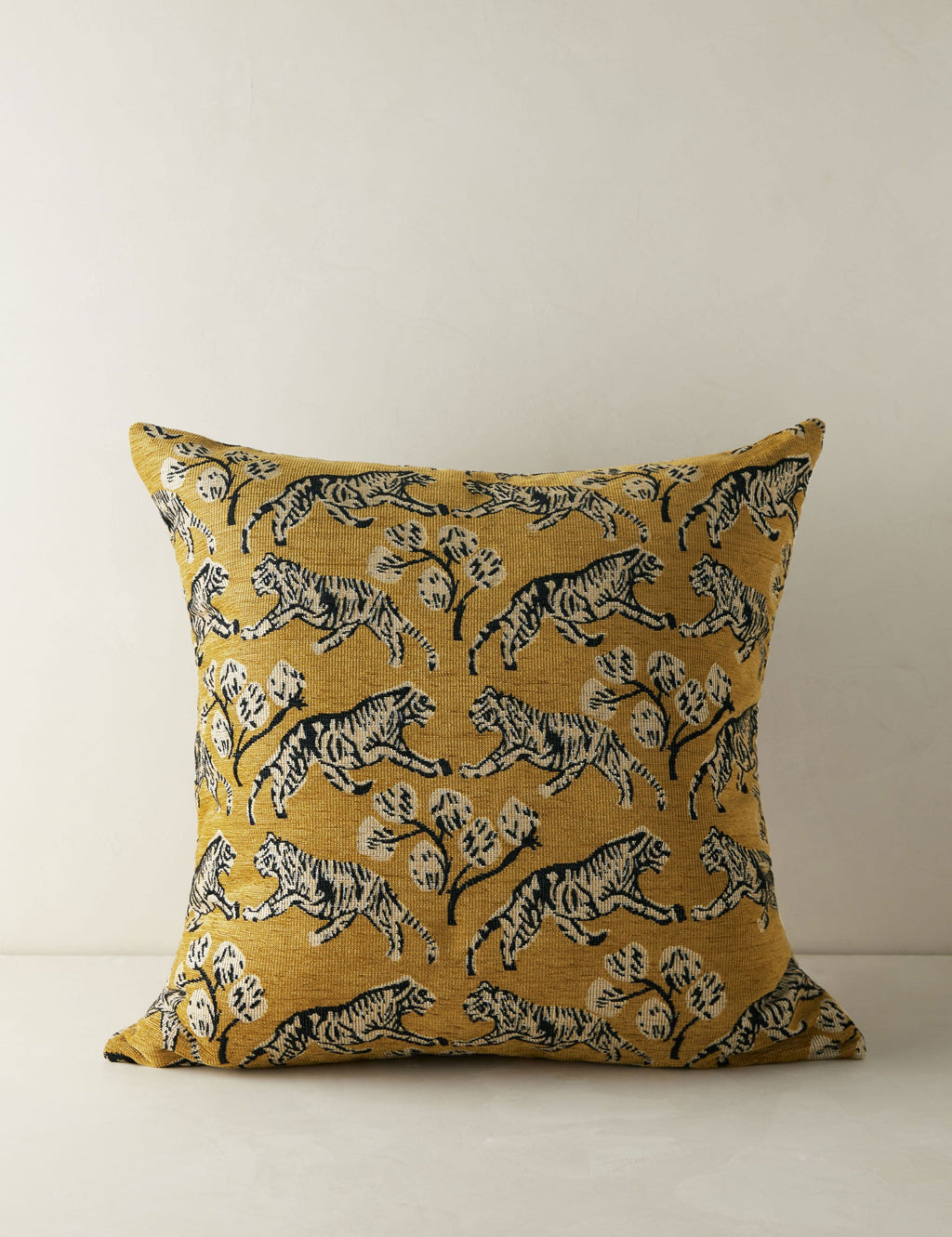 Lulu and Georgia - Tiger Jacquard Pillow by Sarah Sherman Samuel