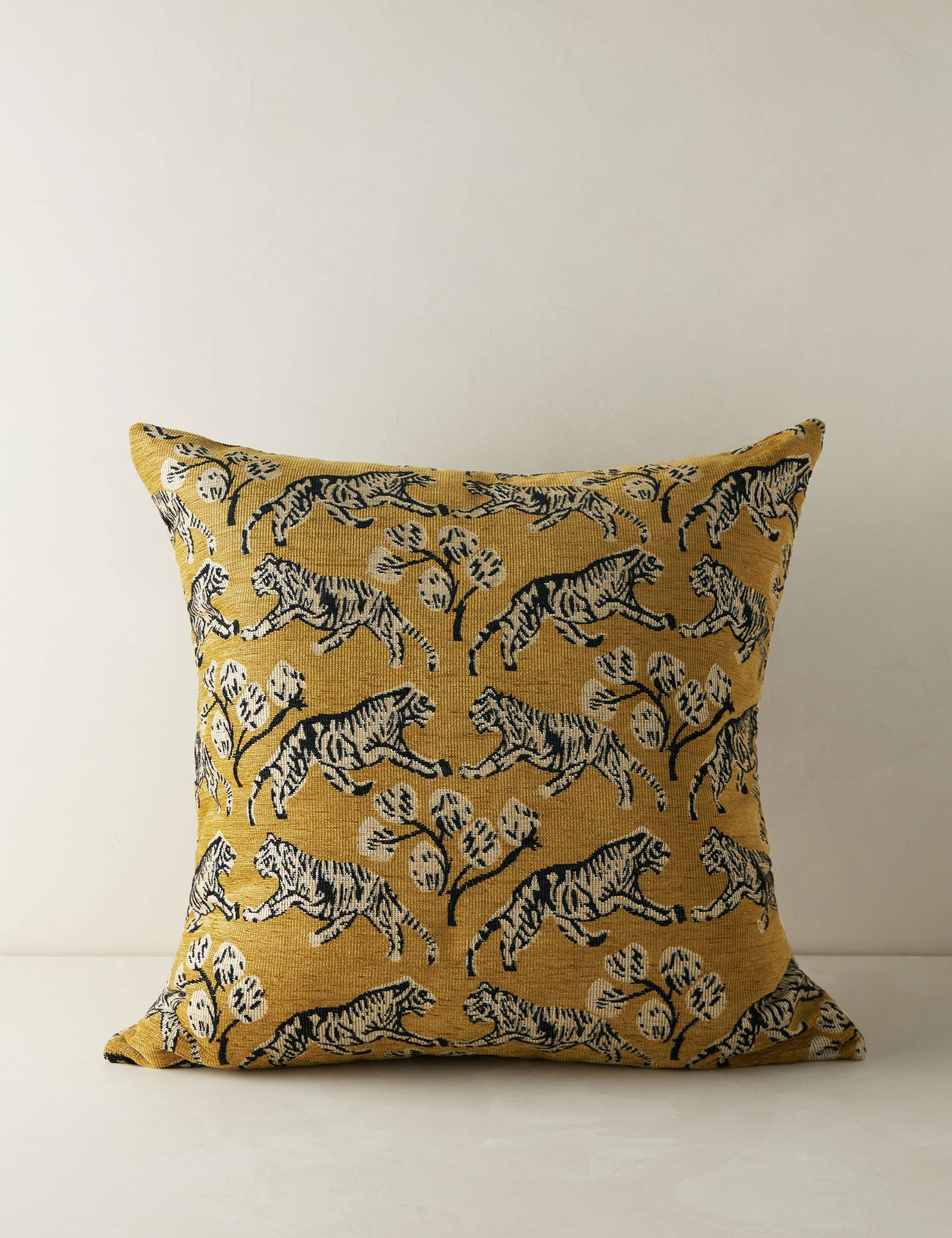 Lulu and Georgia - Tiger Jacquard Pillow by Sarah Sherman Samuel