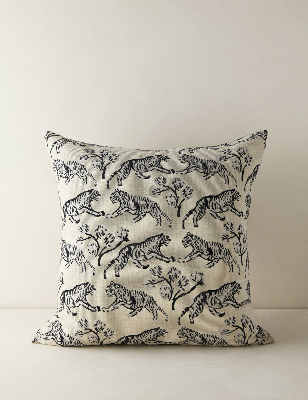 Lulu and Georgia - Tiger Jacquard Pillow by Sarah Sherman Samuel