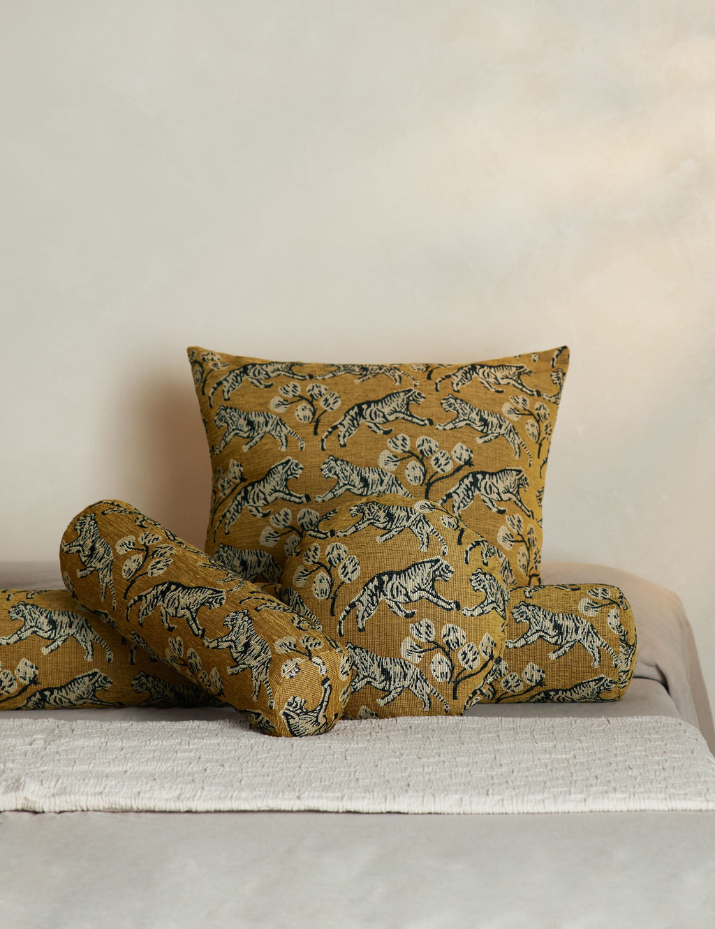 Lulu and Georgia - Tiger Jacquard Long Bolster Pillow by Sarah Sherman Samuel