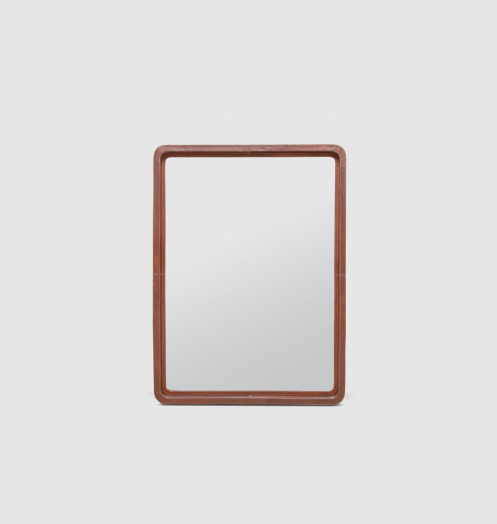 Amber Interiors - Chicory Leather Mirror