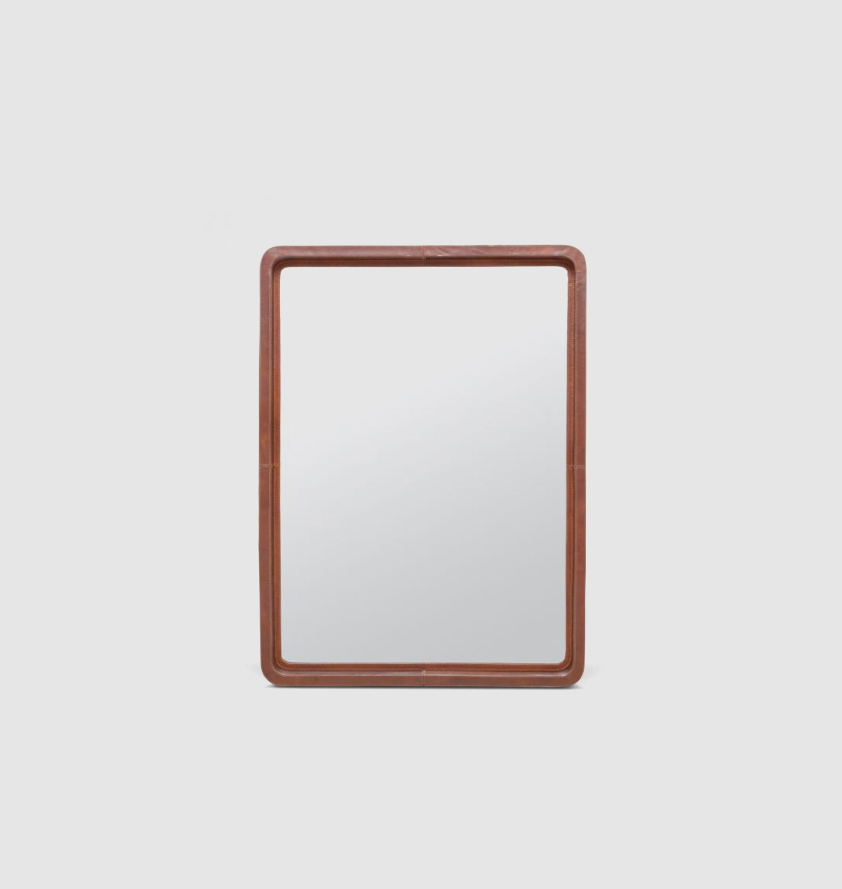 Amber Interiors - Chicory Leather Mirror