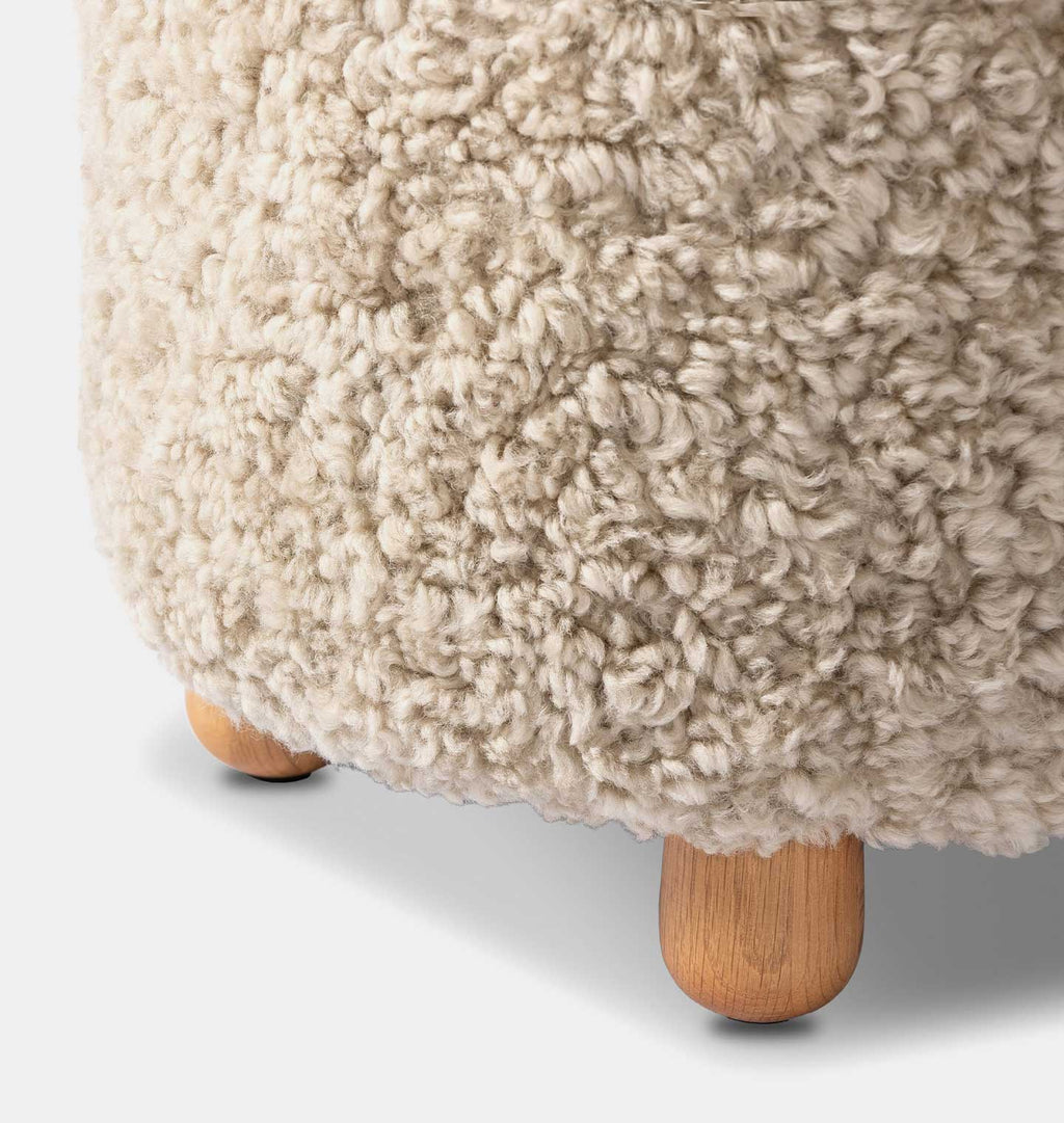 Amber Interiors - Tocho Shearling Footed Stool