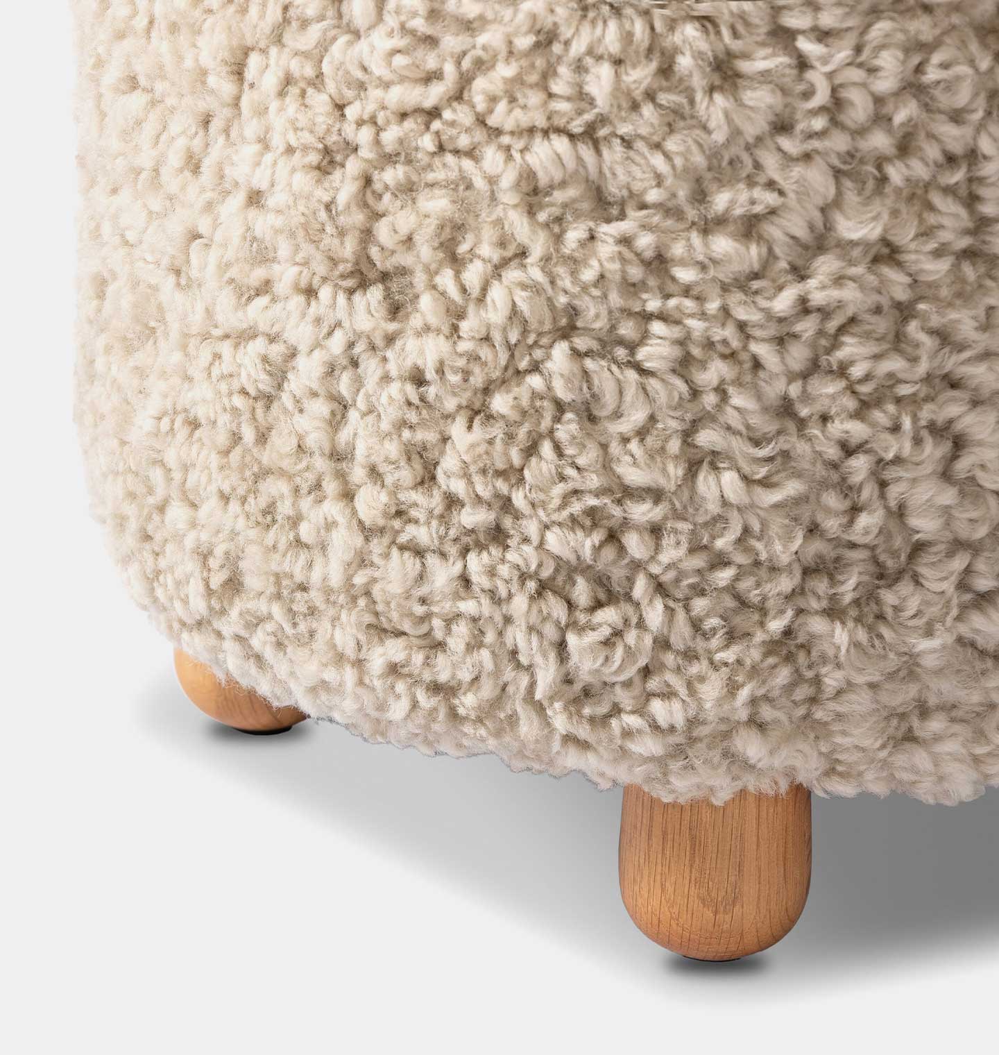 Amber Interiors - Tocho Shearling Footed Stool