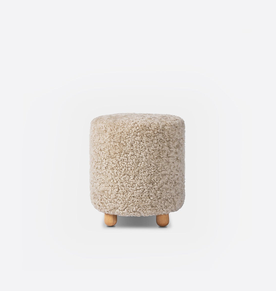 Amber Interiors - Tocho Shearling Footed Stool