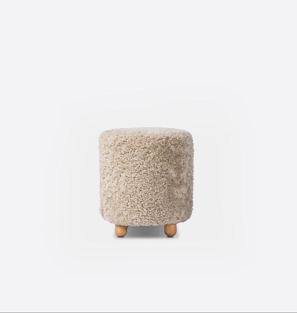 Amber Interiors - Tocho Shearling Footed Stool