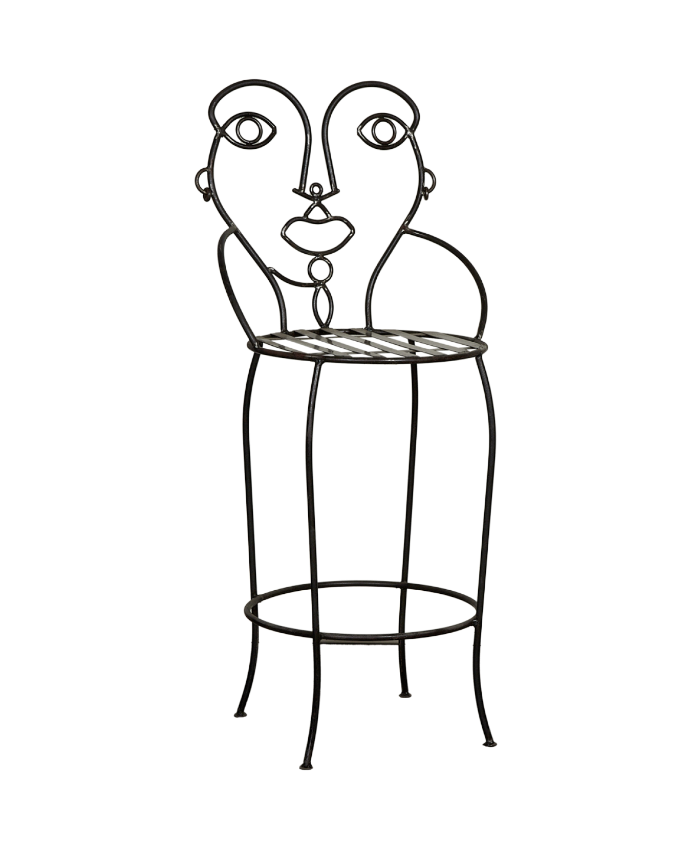 Olive Ateliers - Metal Face Bar Stool - Hers