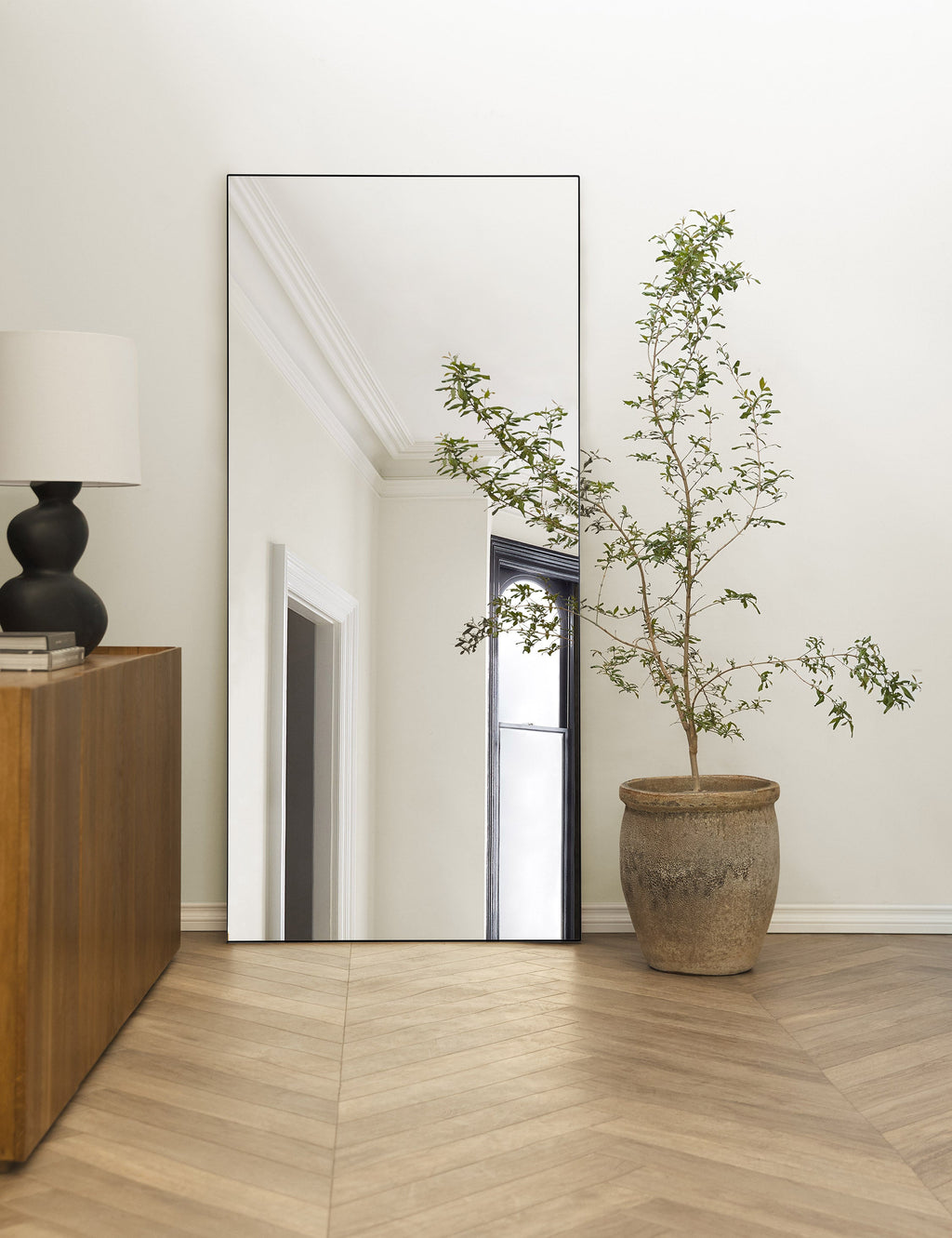 Lulu and Georgia - Open Box: Enda Full Length Mirror, Black,