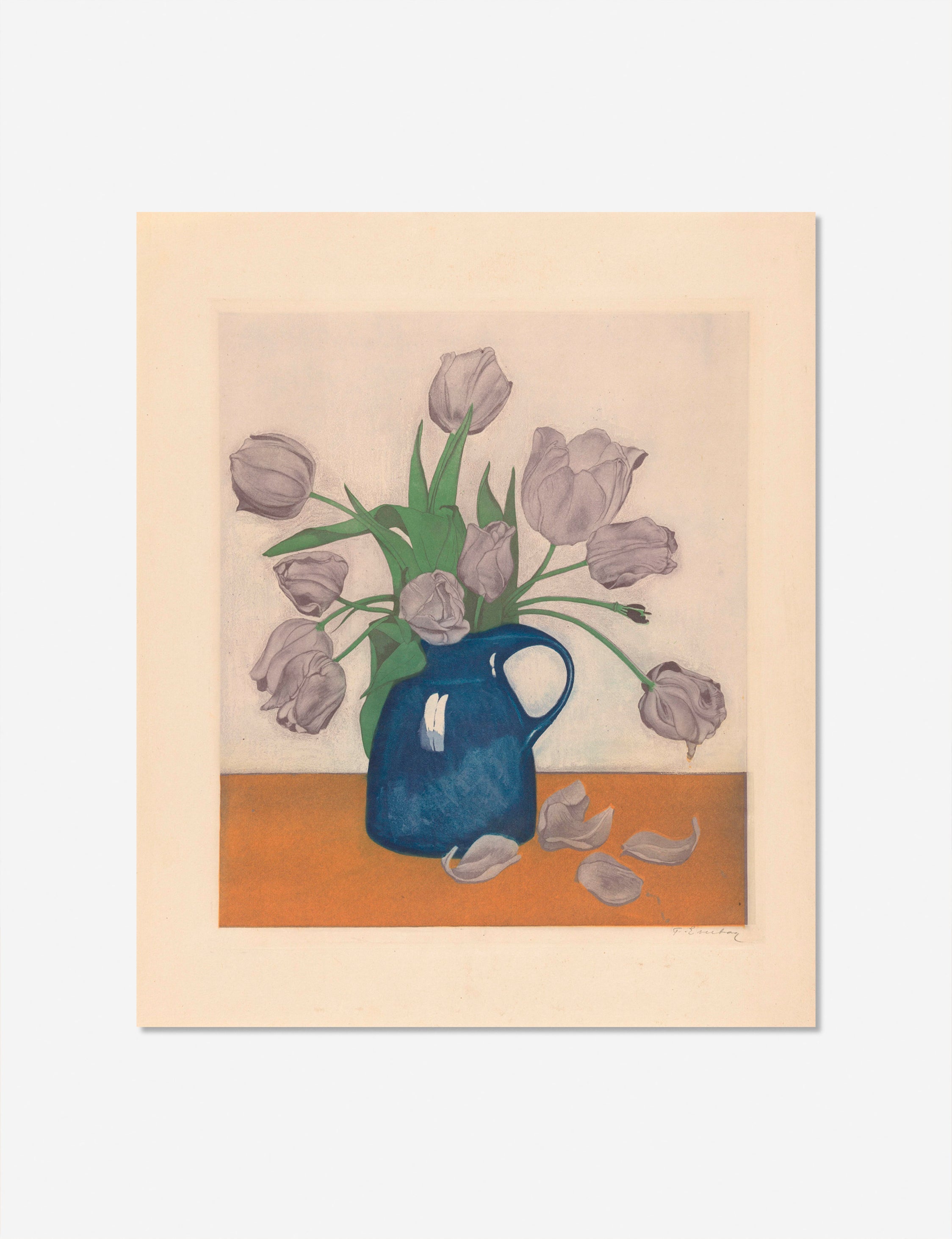 Lulu and Georgia - Tulips in a Pitcher Print by Frans Everbag