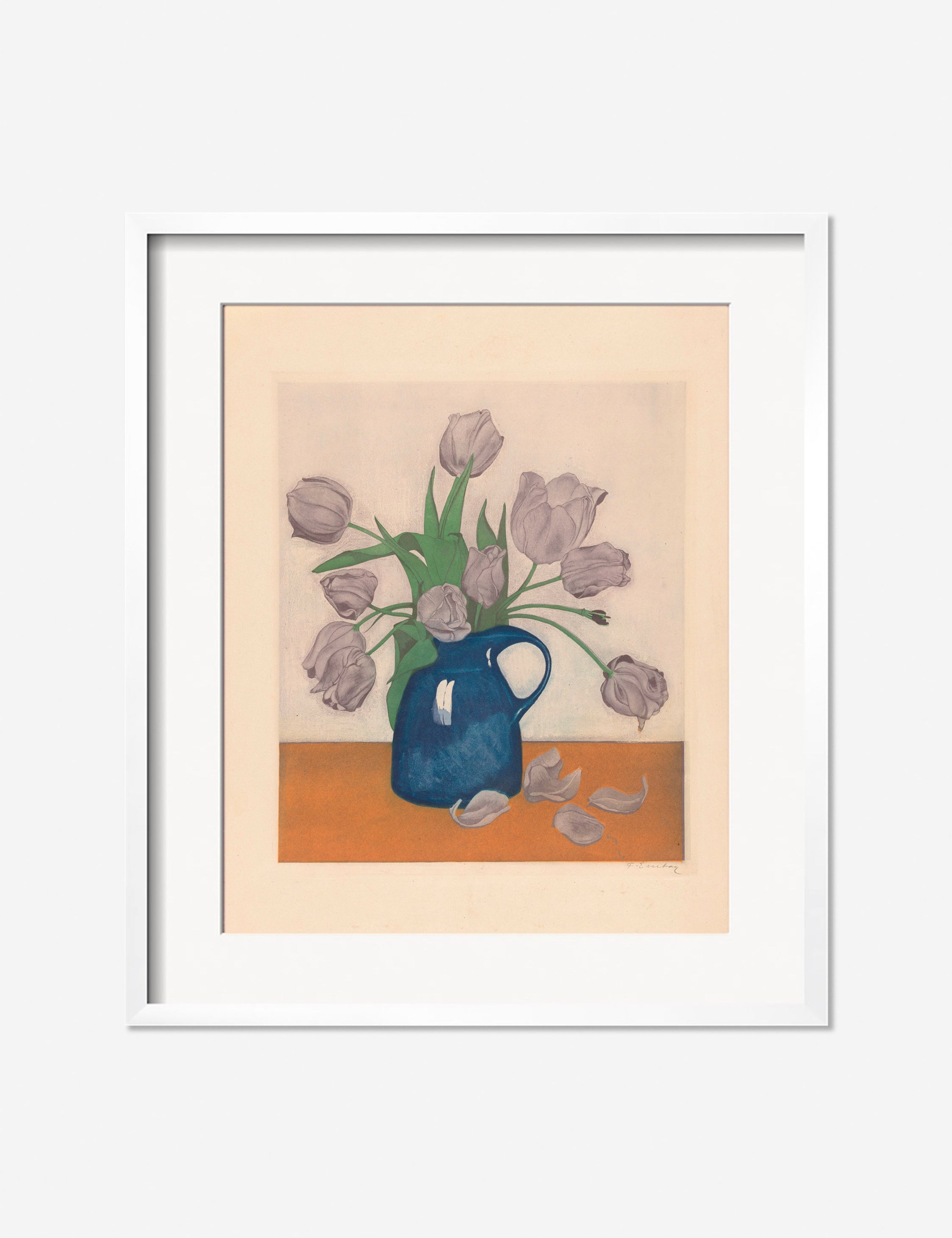 Lulu and Georgia - Tulips in a Pitcher Print by Frans Everbag