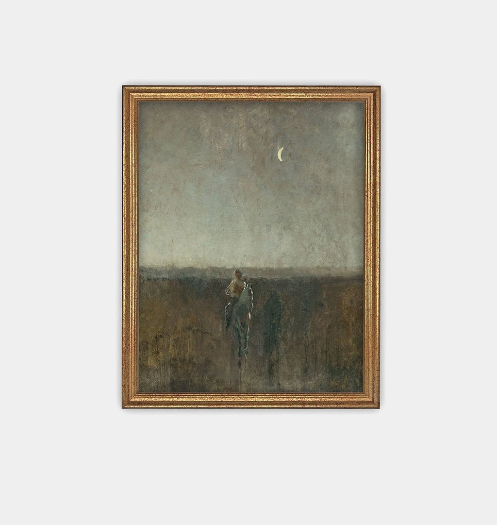 Amber Interiors - Twilight Rider Framed Print