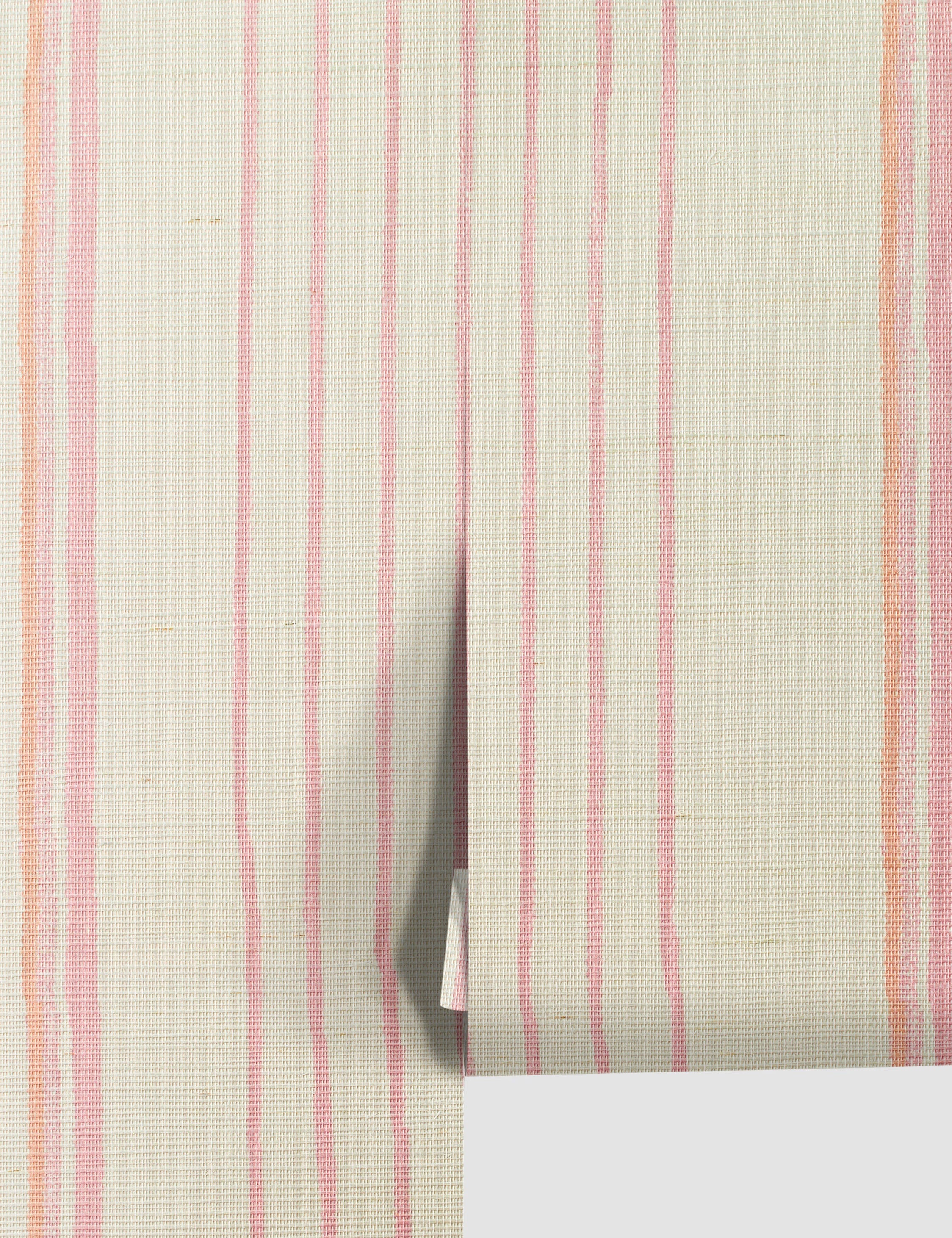 Lulu and Georgia - Two Tone Stripe Grasscloth Wallpaper By Nathan Turner