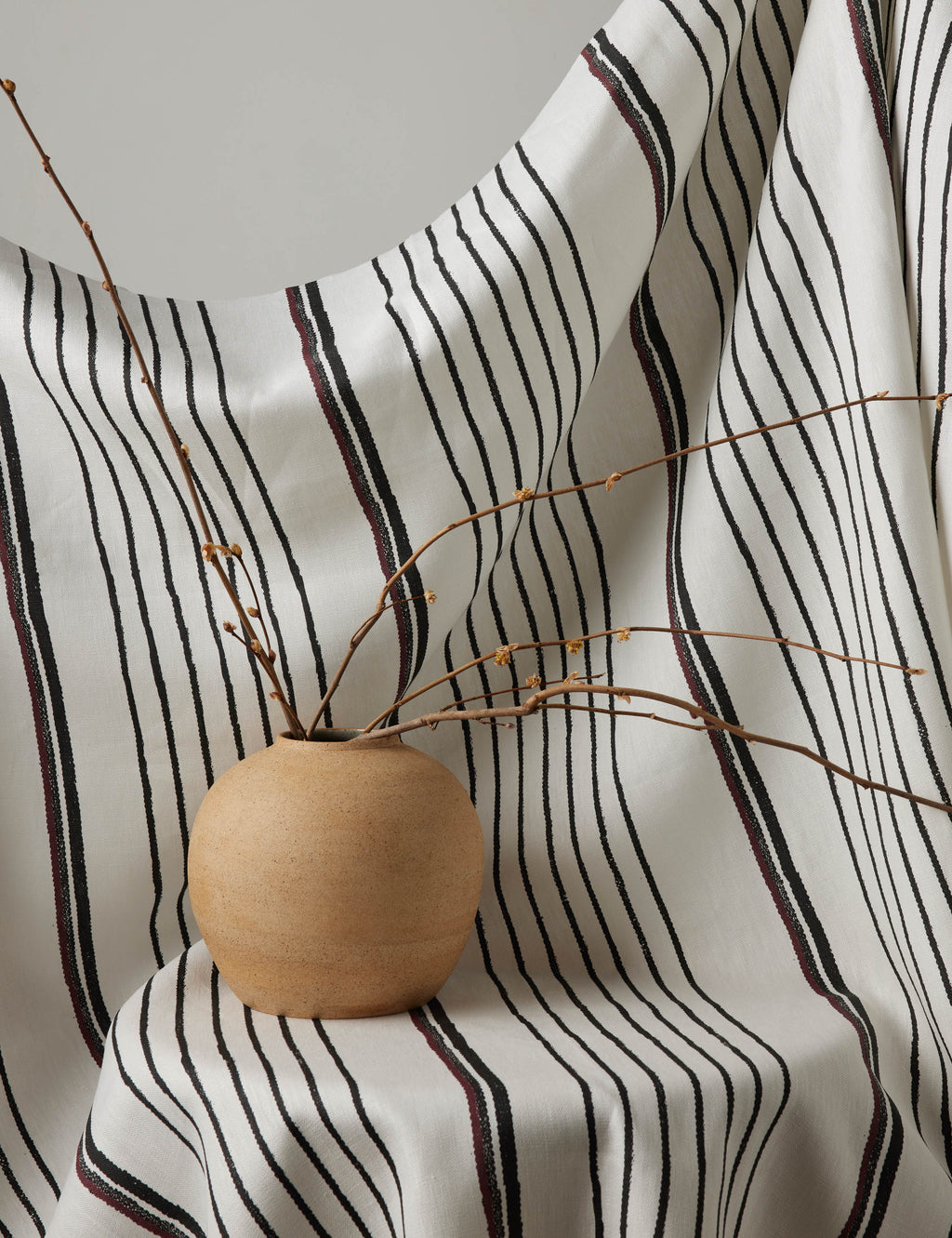 Lulu and Georgia - Two Tone Stripe Linen Fabric by Nathan Turner