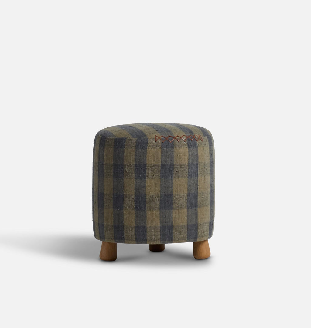 Amber Interiors - Vintage Topanga Footed Stool H.VII.XXVI