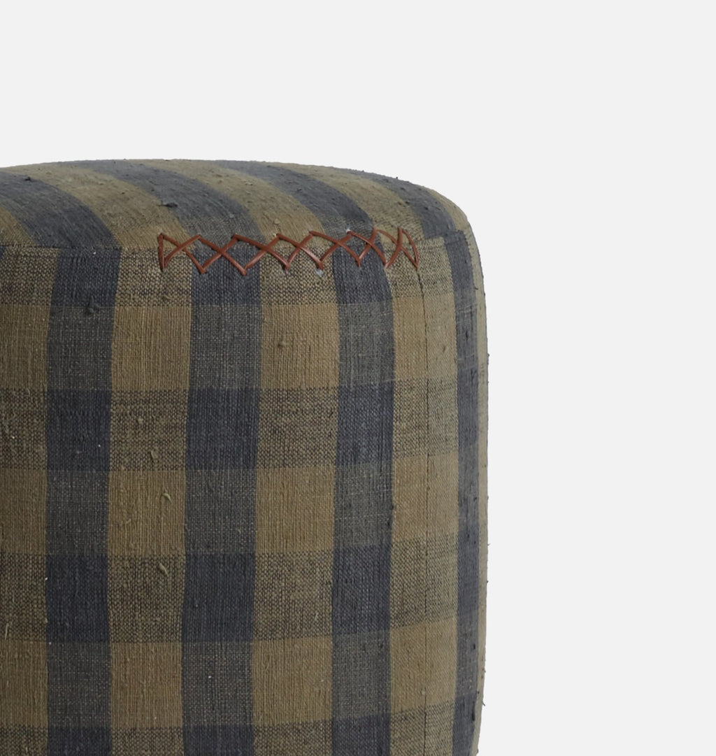 Amber Interiors - Vintage Topanga Footed Stool H.VII.XXVI