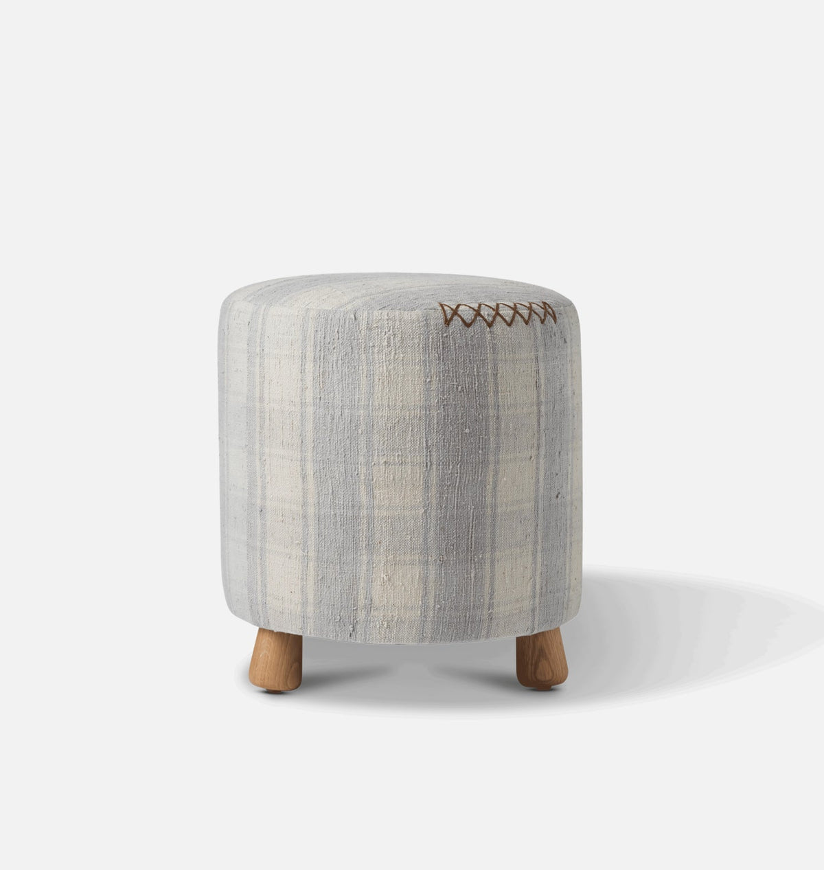 Amber Interiors - Vintage Topanga Footed Stool H.XXI.XXVI