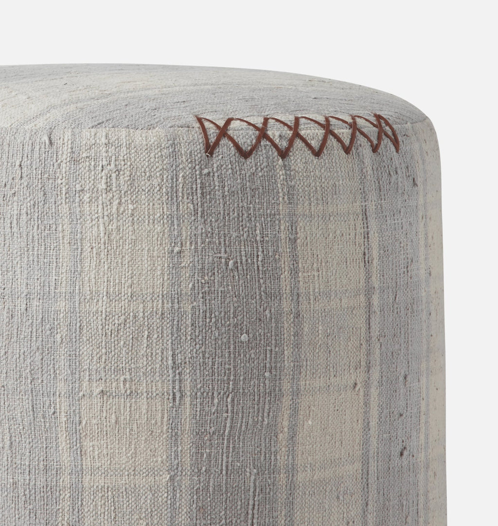 Amber Interiors - Vintage Topanga Footed Stool H.XXI.XXVI
