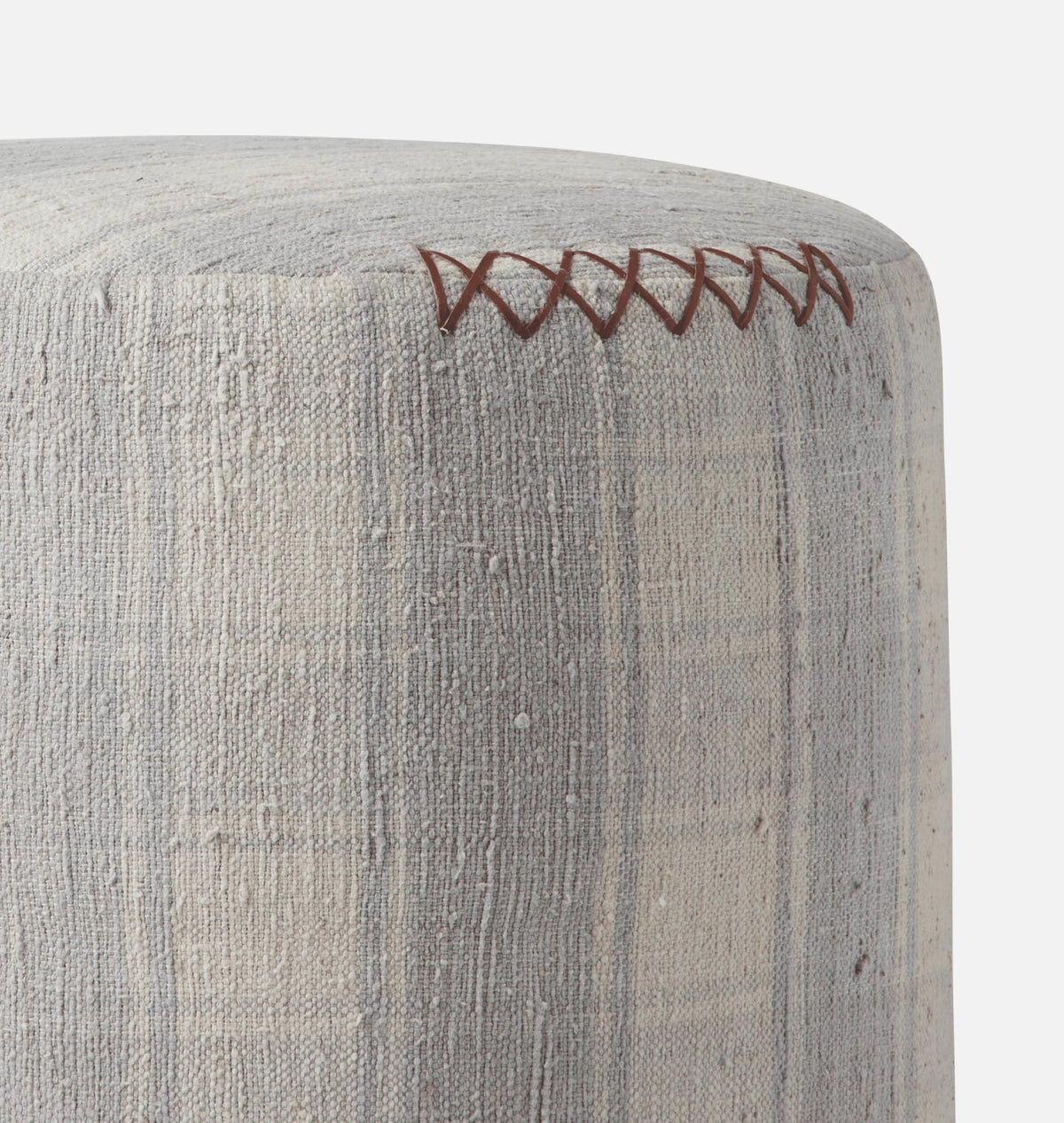 Amber Interiors - Vintage Topanga Footed Stool H.XXI.XXVI