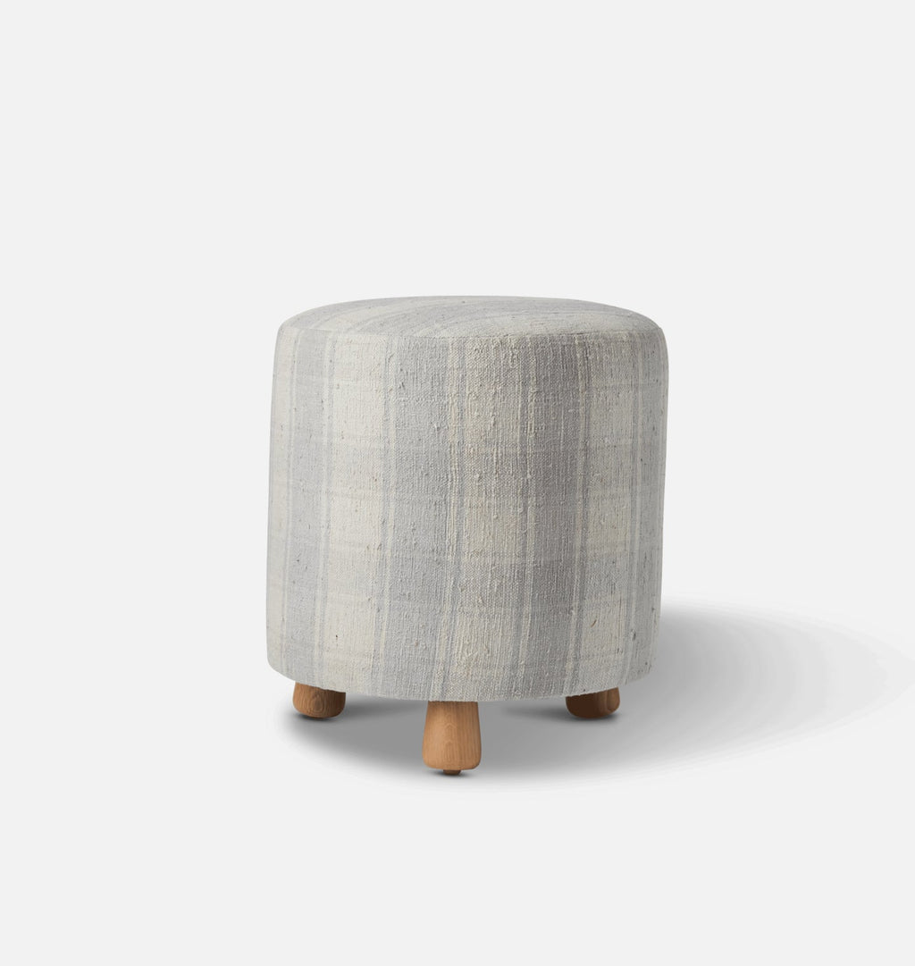 Amber Interiors - Vintage Topanga Footed Stool H.XXI.XXVI