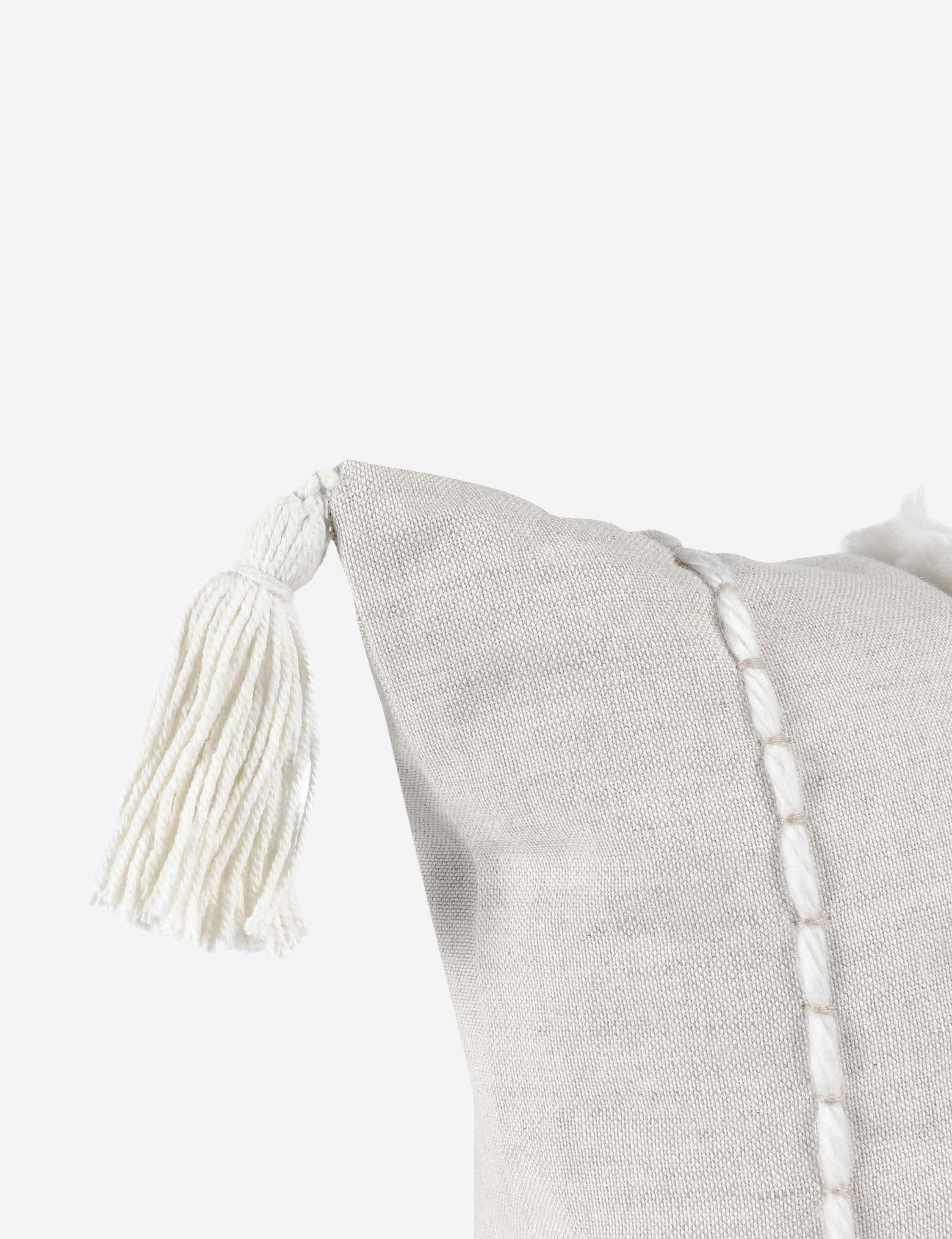 Lulu and Georgia - Bardo Lumbar Pillow, 14" x 26", Ivory