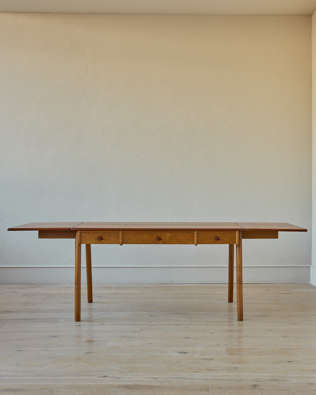 Lostine - 1950s Danish Oak + Teak Desk by Poul M. Volther