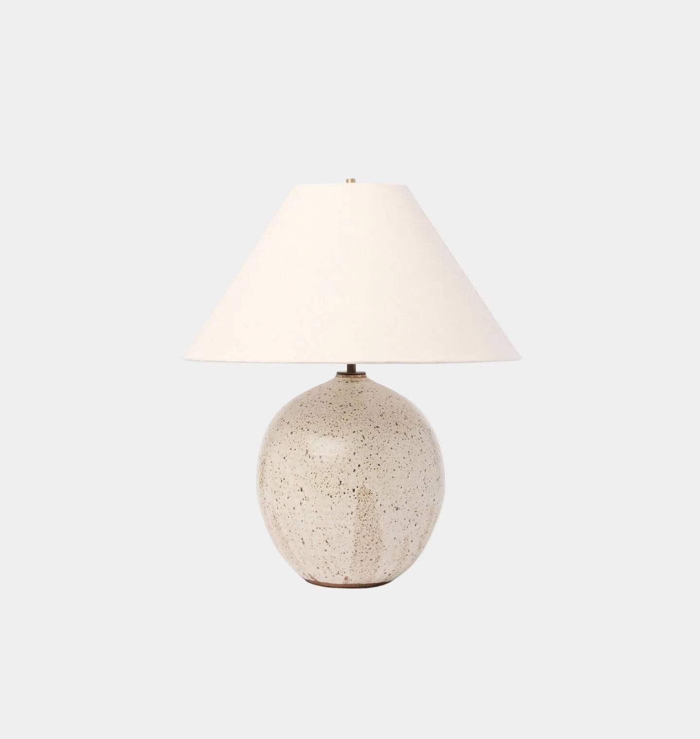 Amber Interiors - Orb Table Lamp in Mottled Ivory