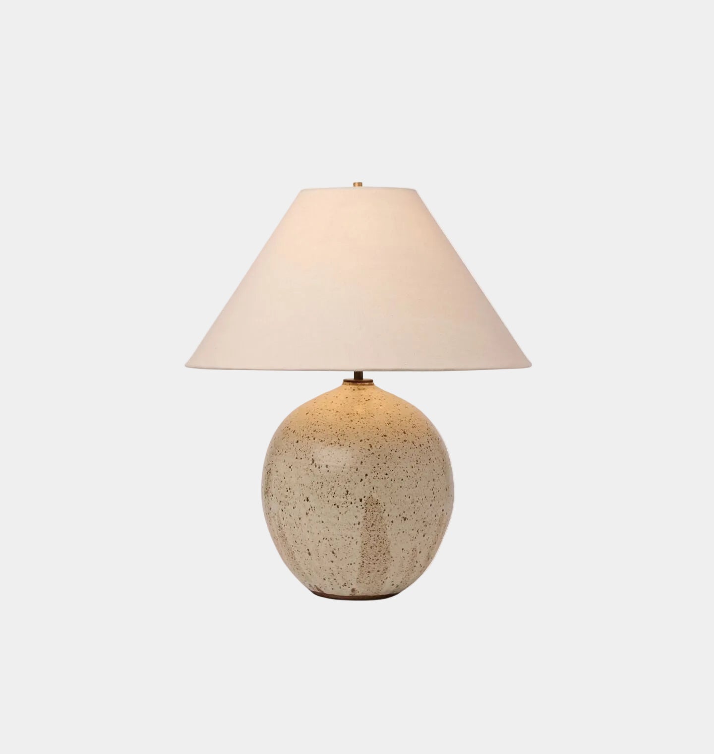 Amber Interiors - Orb Table Lamp in Mottled Ivory