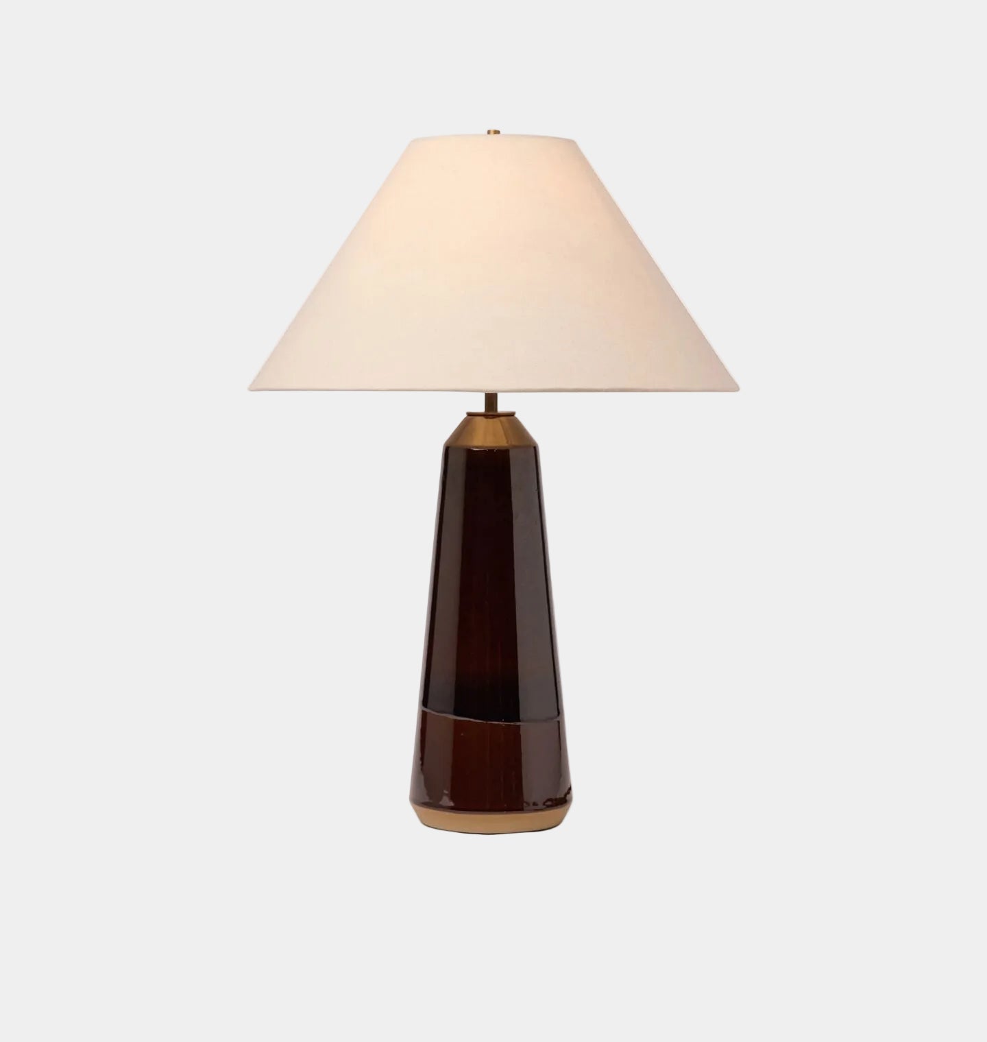 Amber Interiors - Column Table Lamp in Dark Amber