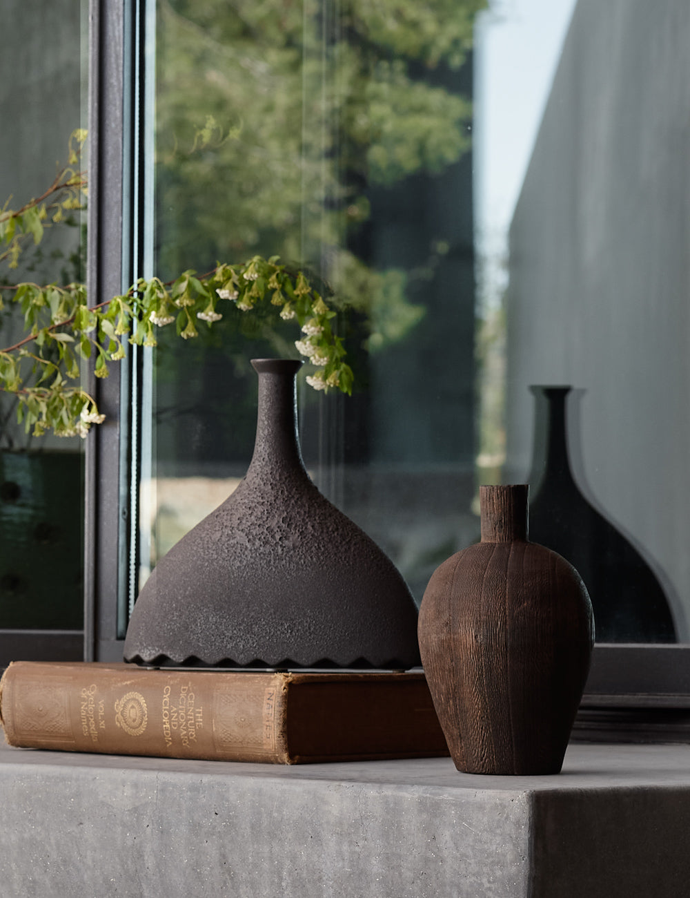 Lulu and Georgia - Noelle Geometric Decorative Vase, Black by Lemieux et Cie