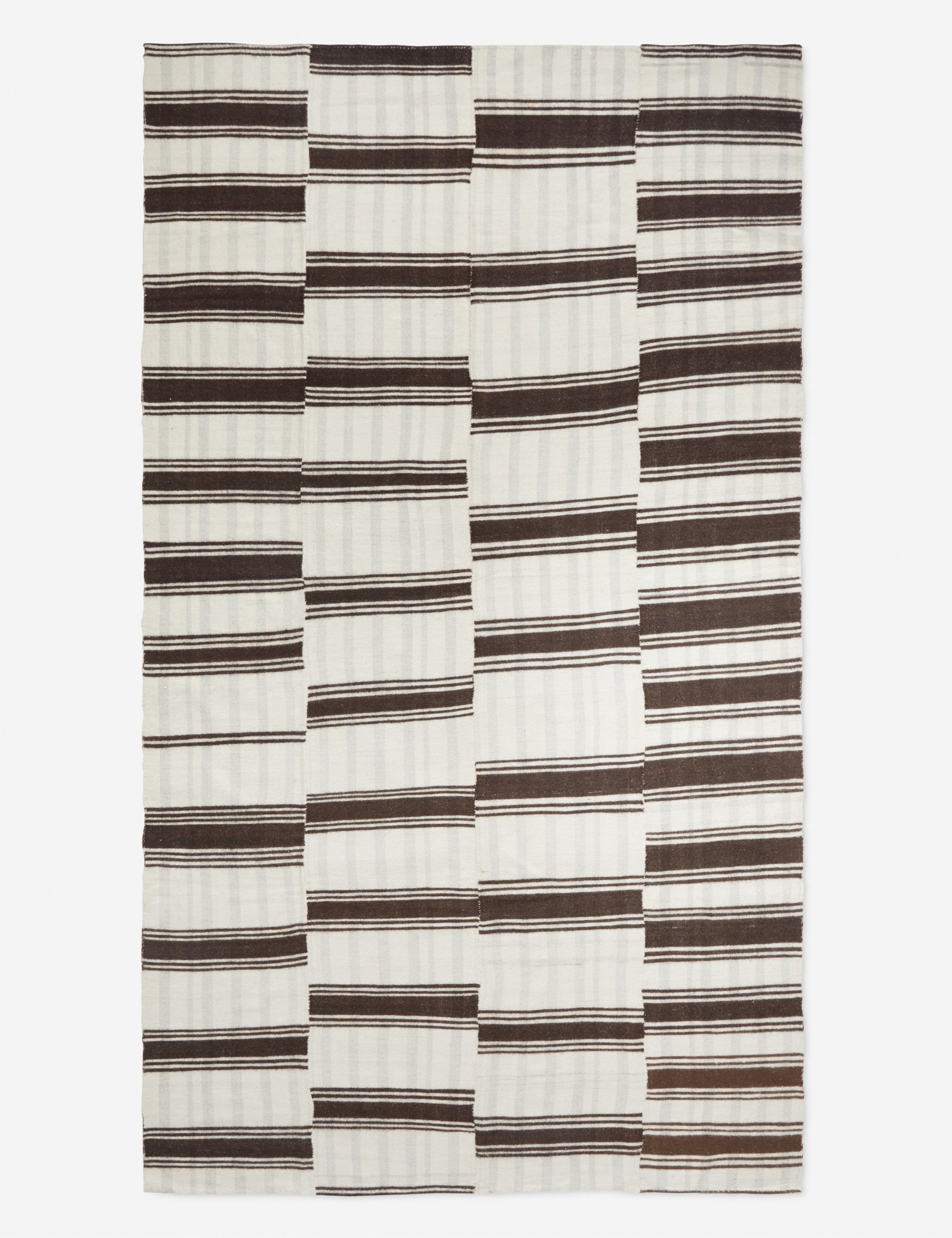 Lulu and Georgia - Vintage Kilim Flatweave Wool Rug No. 37, 3'11" x 7'3"