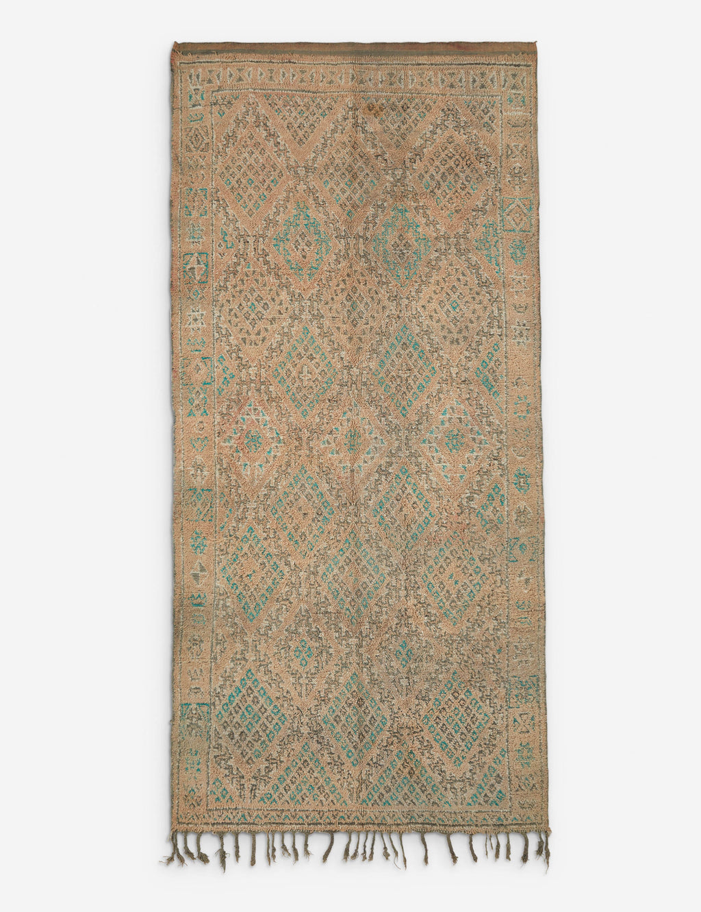 Lulu and Georgia - Vintage Moroccan Hand - Knotted Wool Rug No. 13, 6'2" x 13'1"
