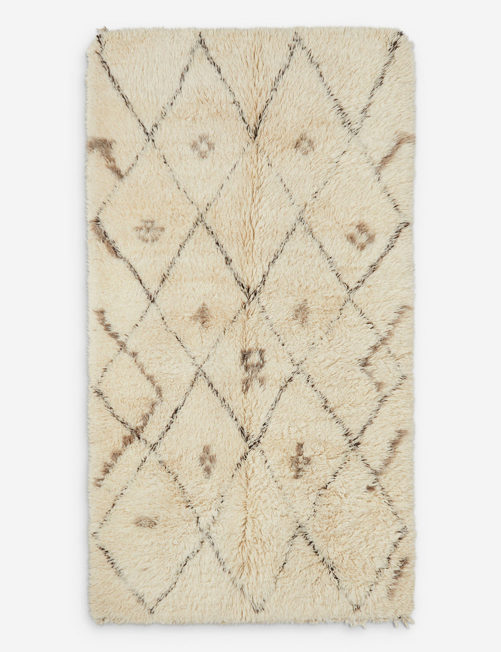 Lulu and Georgia - Vintage Moroccan Hand - Knotted Wool Rug No. 14, 5'1" x 9'3"
