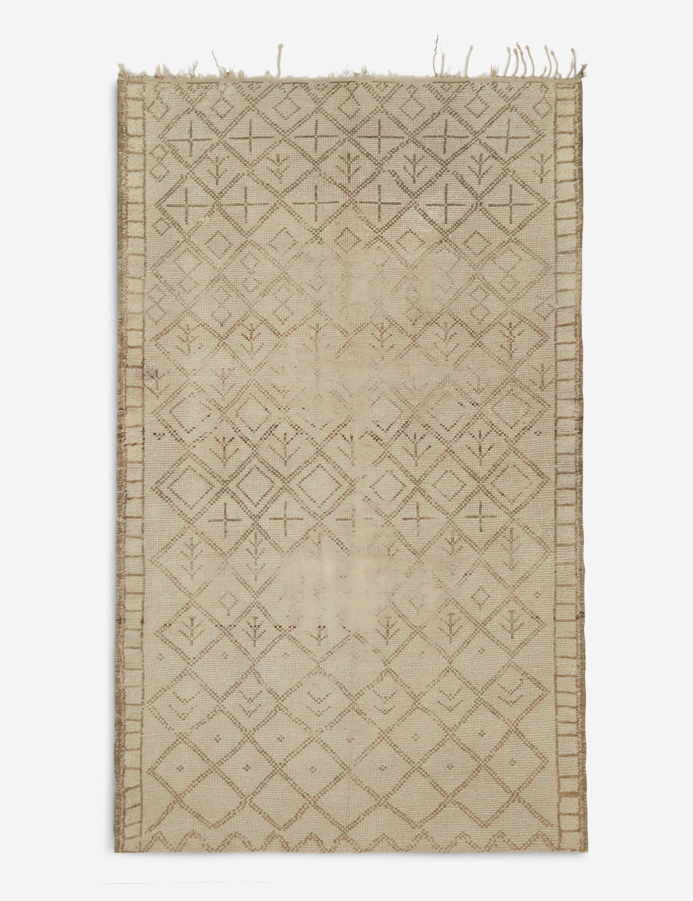 Lulu and Georgia - Vintage Moroccan Hand-Knotted Wool Rug No. 16, 5'5" x 9'5"