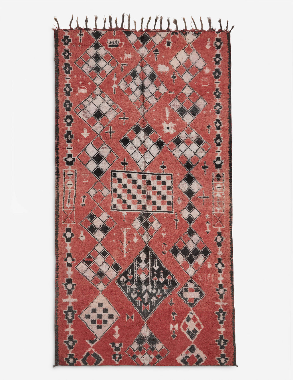 Lulu and Georgia - Vintage Moroccan Hand - Knotted Wool Rug No. 36, 5'7" x 11'1"