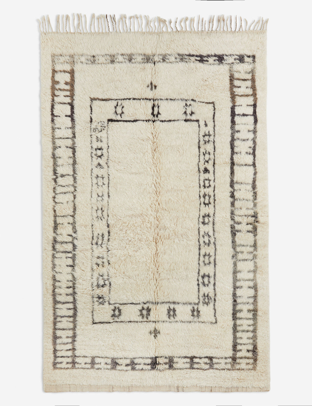 Lulu and Georgia - Vintage Moroccan Hand - Knotted Wool Rug No. 4, 5'7" x 9'2"