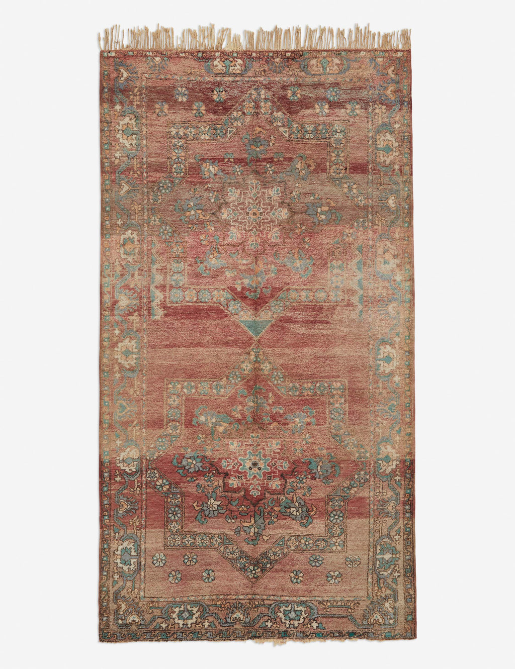 Lulu and Georgia - Vintage Moroccan Hand - Knotted Wool Runner Rug No. 4, 5'8" x 11'1"