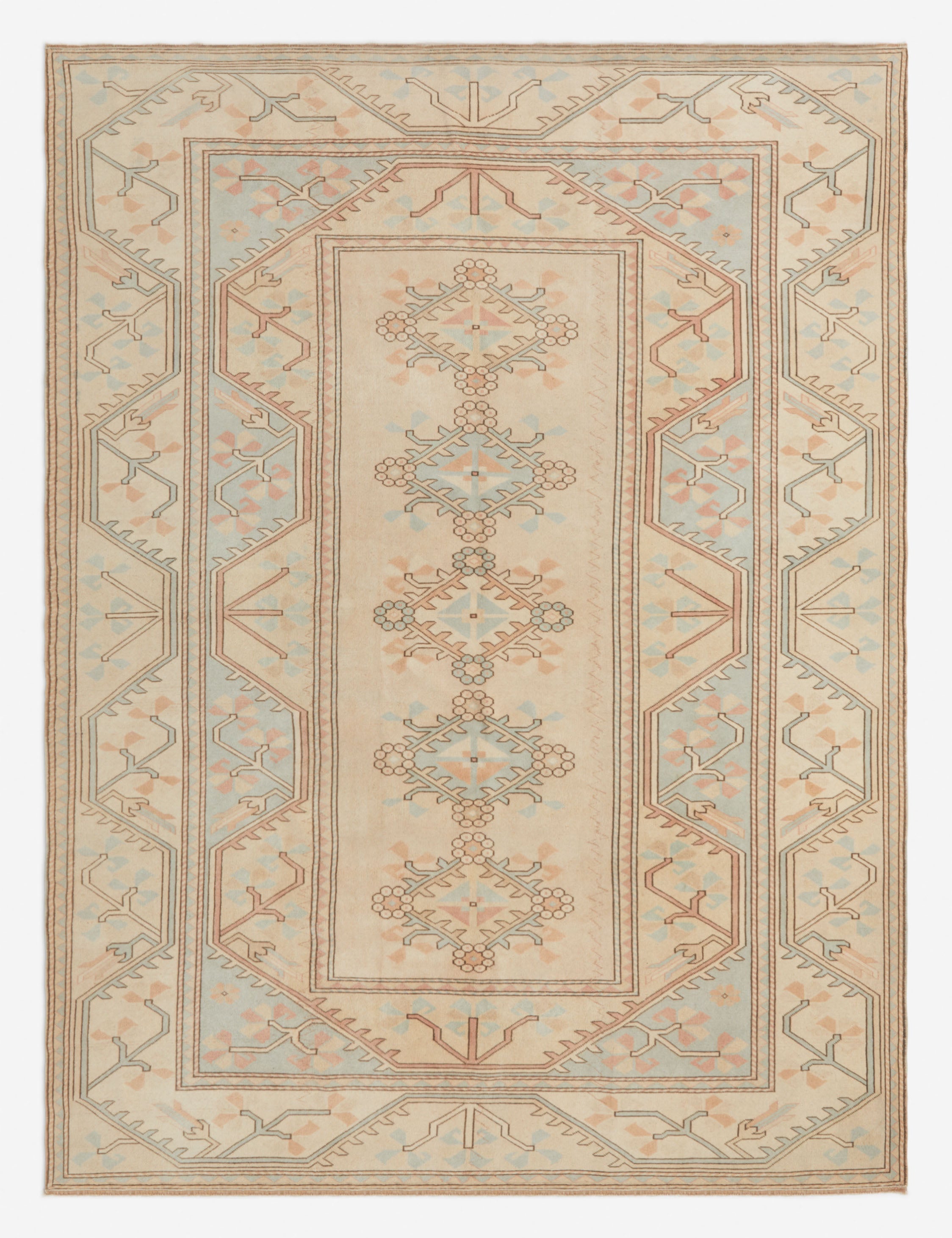 Lulu and Georgia - Vintage Turkish Hand - Knotted Wool Rug No. 275, 8'10" x 11'10"
