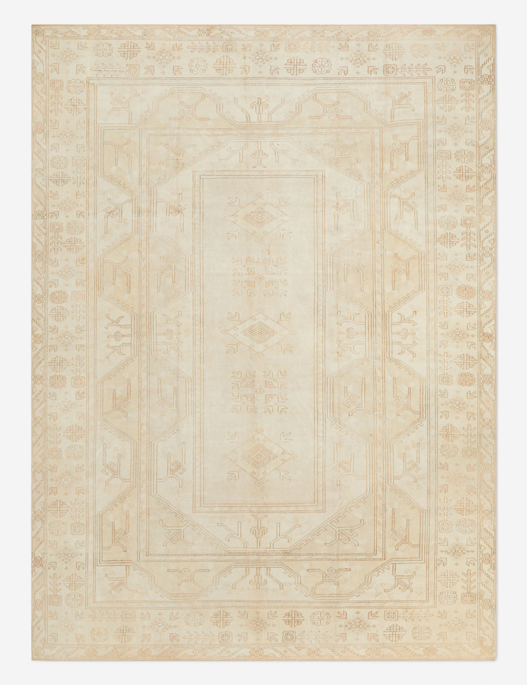 Lulu and Georgia - Vintage Turkish Hand - Knotted Wool Rug No. 278, 9'8" x 13'3"