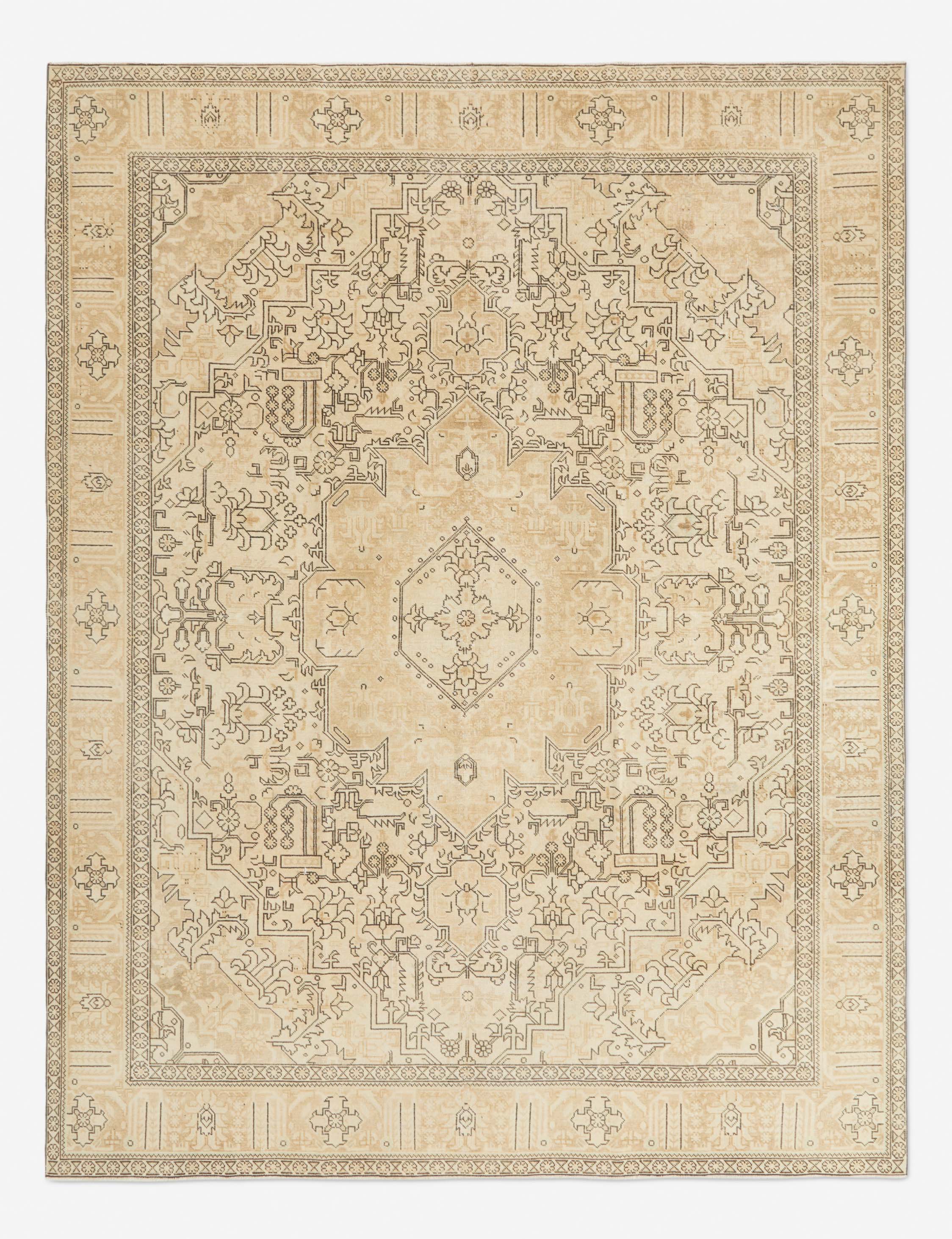 Lulu and Georgia - Vintage Turkish Hand - Knotted Wool Rug No. 285, 9'8" x 12'6"