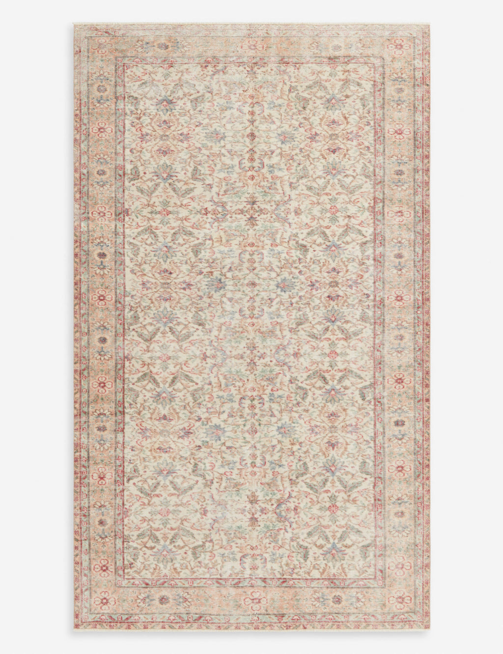 Lulu and Georgia - Vintage Turkish Hand - Knotted Wool Rug No. 289, 5'4" x 8'11"