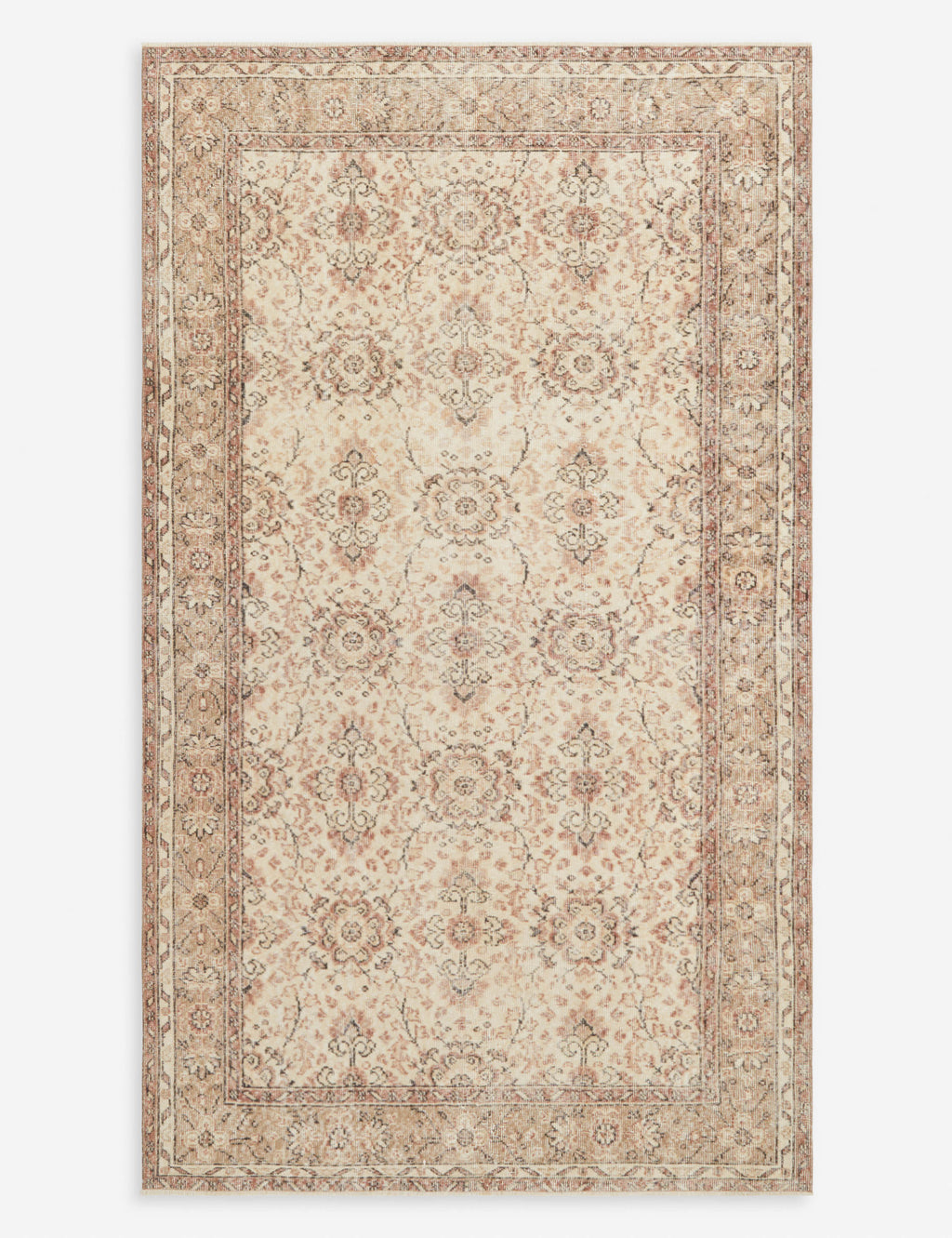 Lulu and Georgia - Vintage Turkish Hand - Knotted Wool Rug No. 290, 5'3" x 9'1"