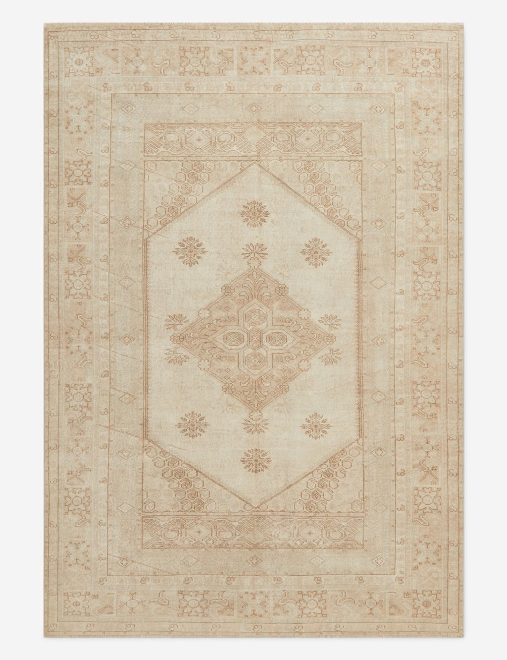 Lulu and Georgia - Vintage Turkish Hand - Knotted Wool Rug No. 309, 5'5" x 7'10"