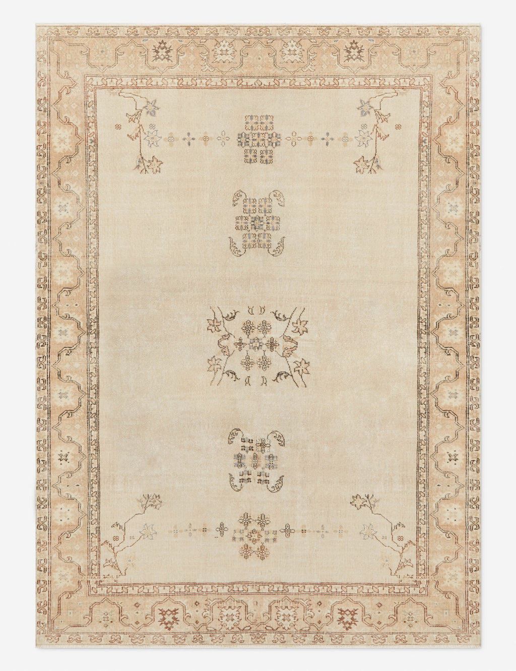 Lulu and Georgia - Vintage Turkish Hand - Knotted Wool Rug No. 314, 6'4" x 8'8"