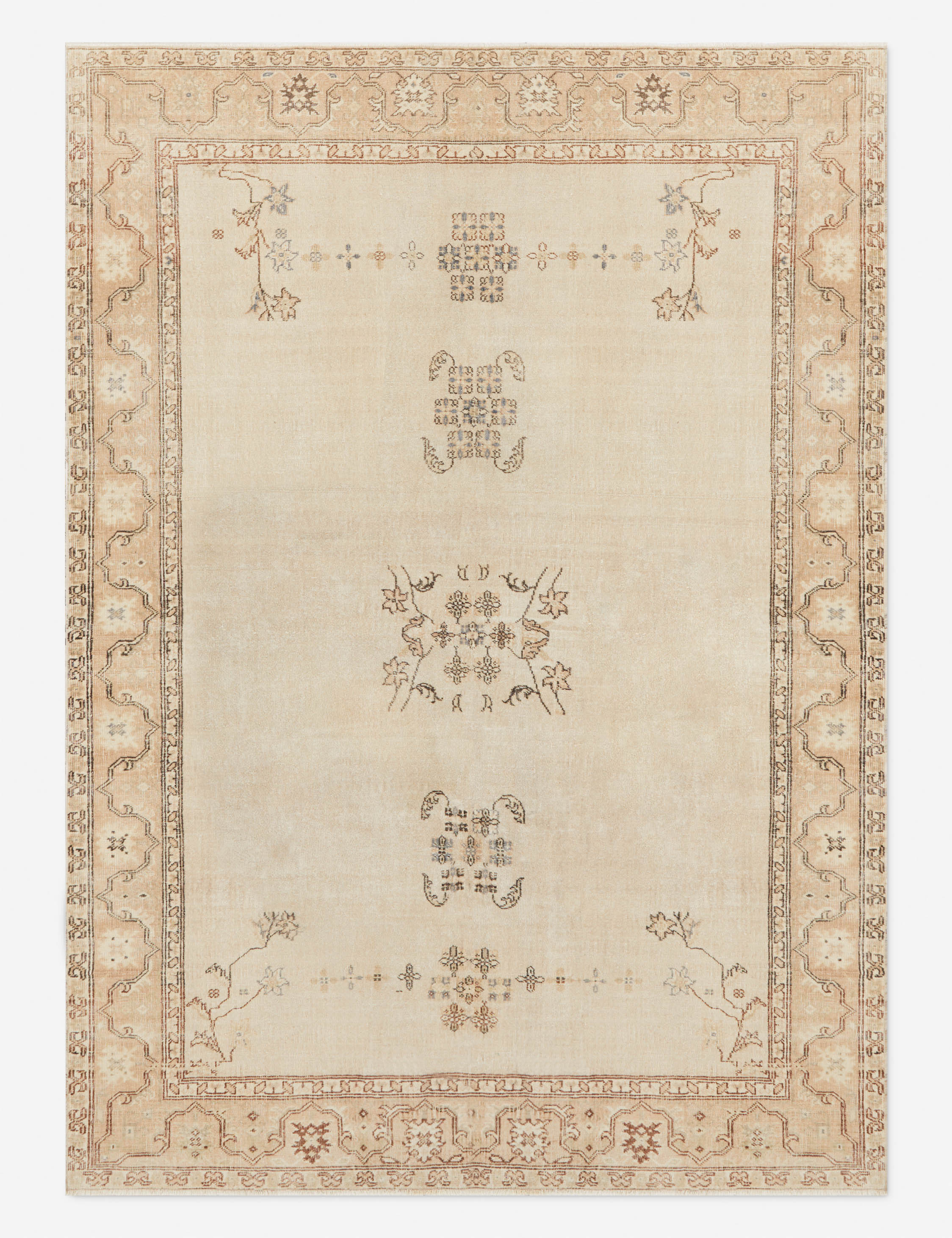 Lulu and Georgia - Vintage Turkish Hand - Knotted Wool Rug No. 314, 6'4" x 8'8"