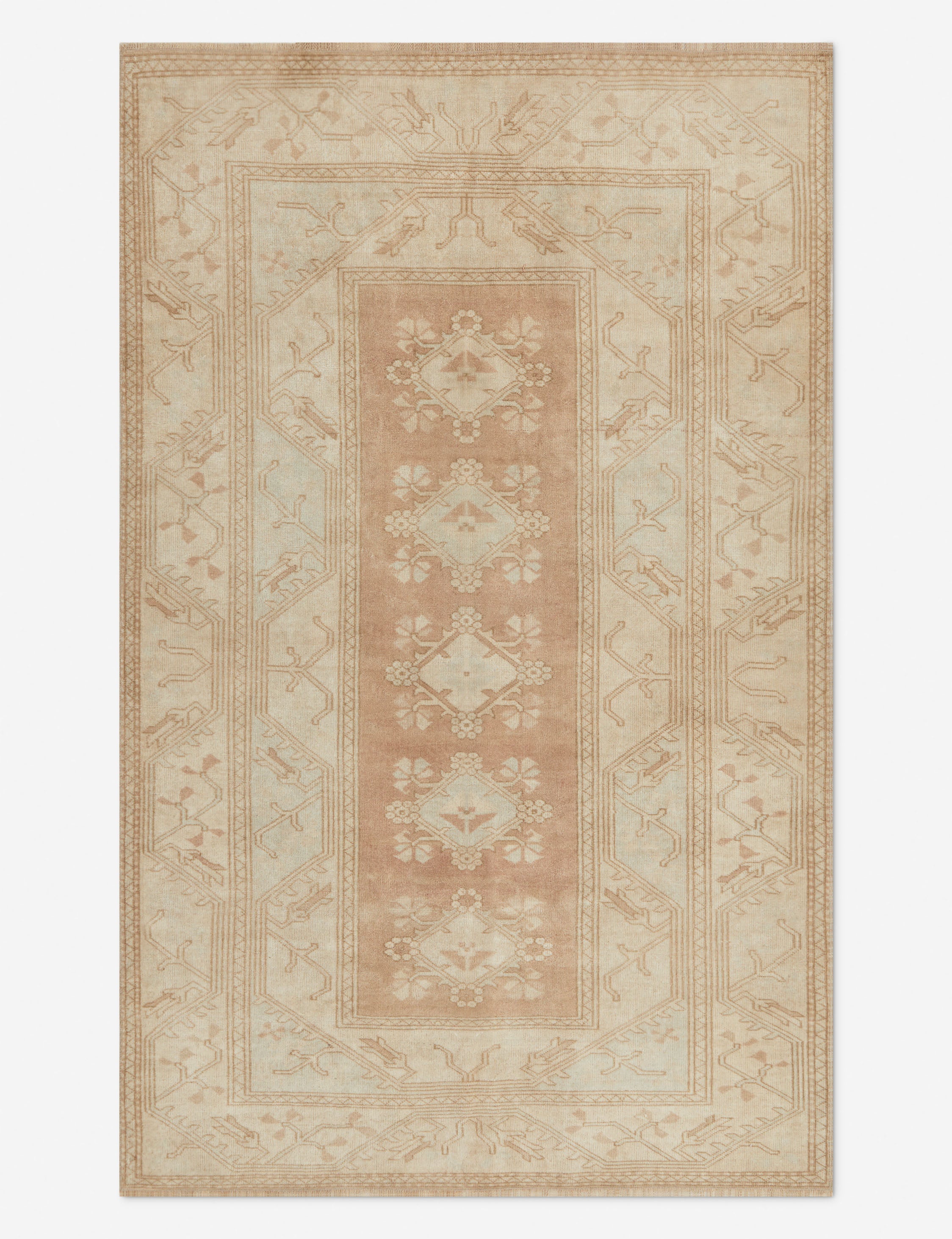 Lulu and Georgia - Vintage Turkish Hand - Knotted Wool Rug No. 320, 5'3" x 8'2"