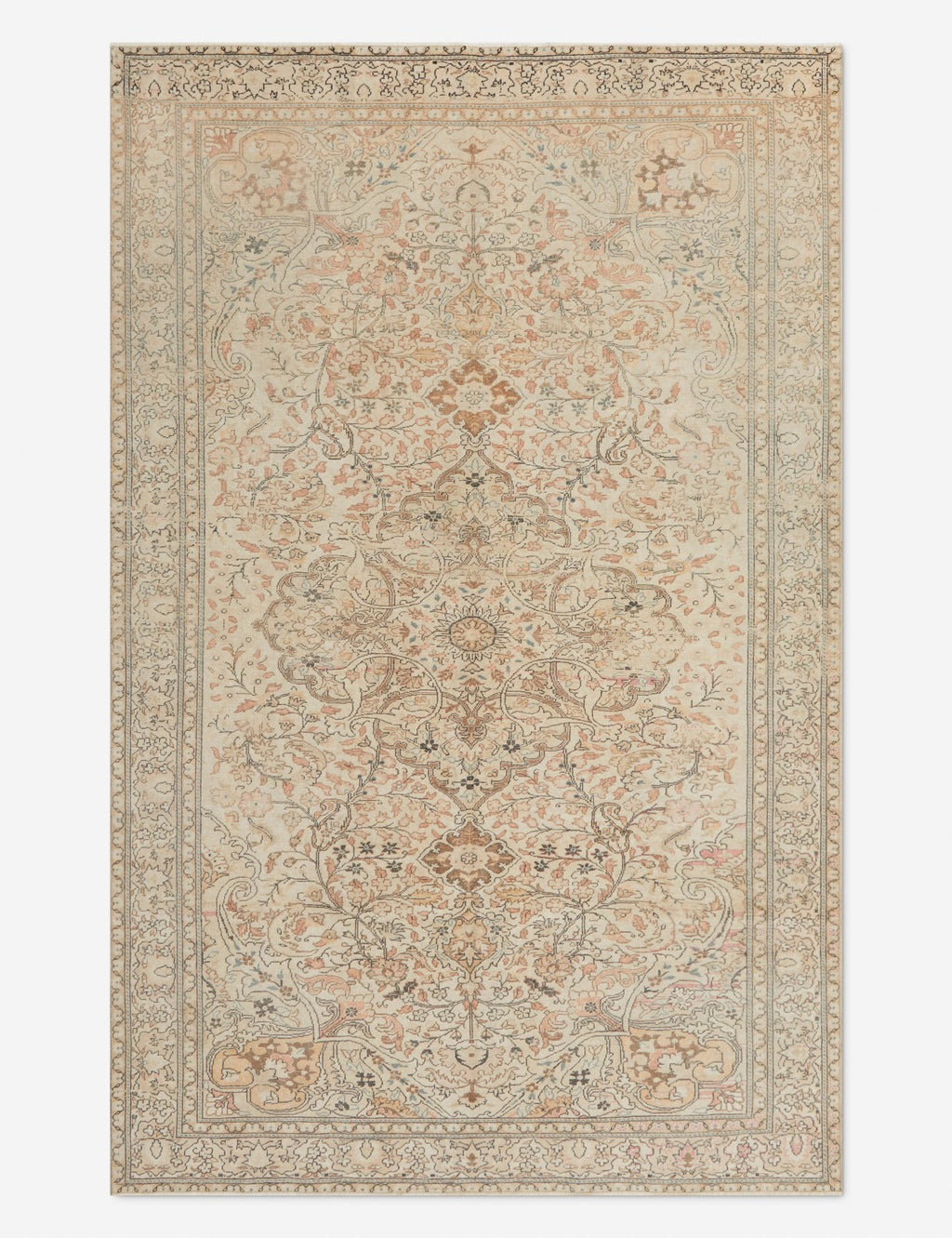 Lulu and Georgia - Vintage Turkish Hand - Knotted Wool Rug No. 322, 6'4" x 10'4"