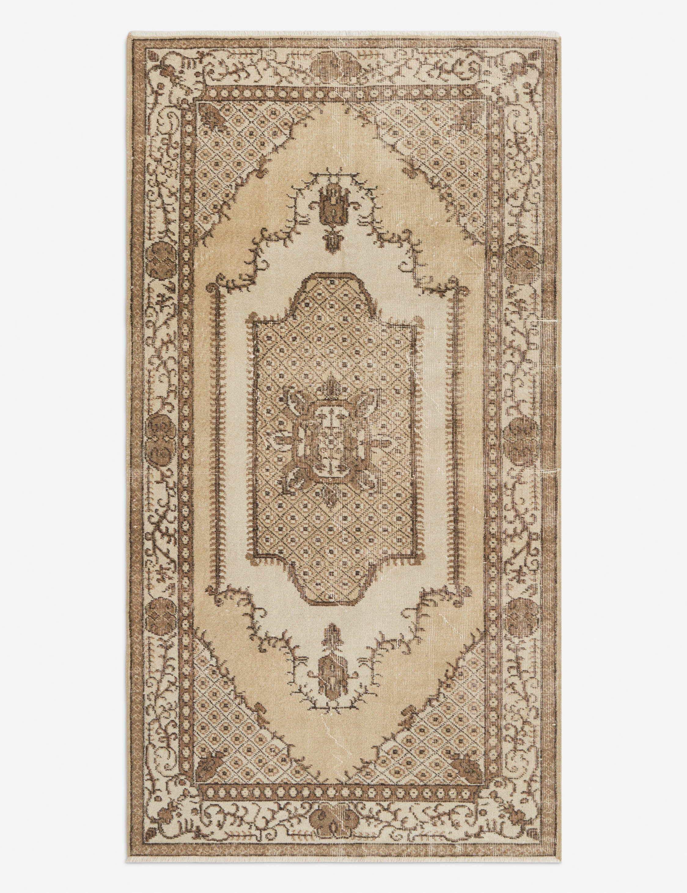 Lulu and Georgia - Vintage Turkish Hand - Knotted Wool Rug No. 334, 3'8" x 6'11"